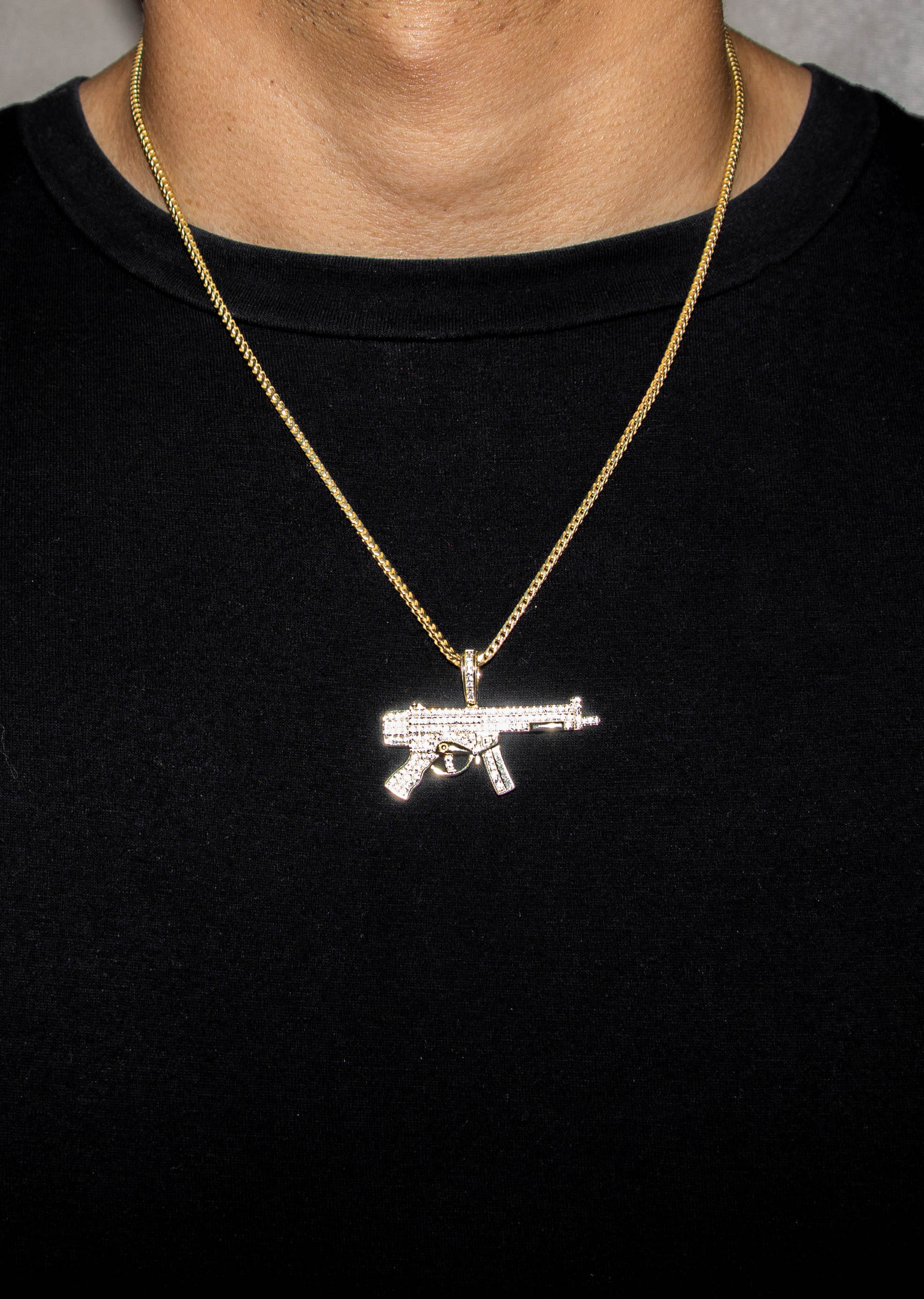 Manufacturer 43 Silver Necklace - Gold Gun Necklace | 15 Grams