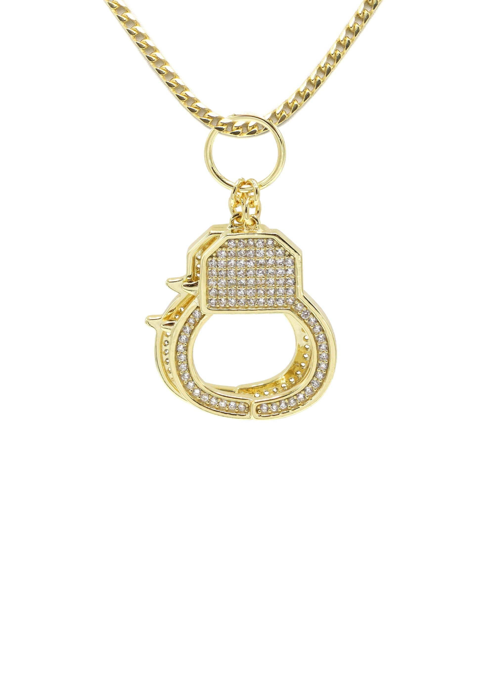 Manufacturer 43 Silver Necklace - Gold Hand Cuffs Necklace | 13.3 Grams