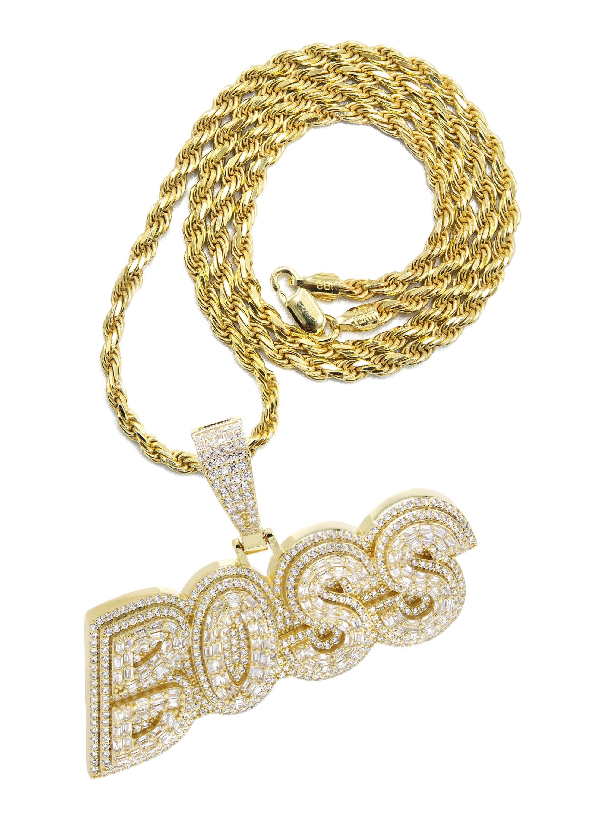 Manufacturer 43 Silver Necklace - Gold BOSS Necklace | 38.4 Grams