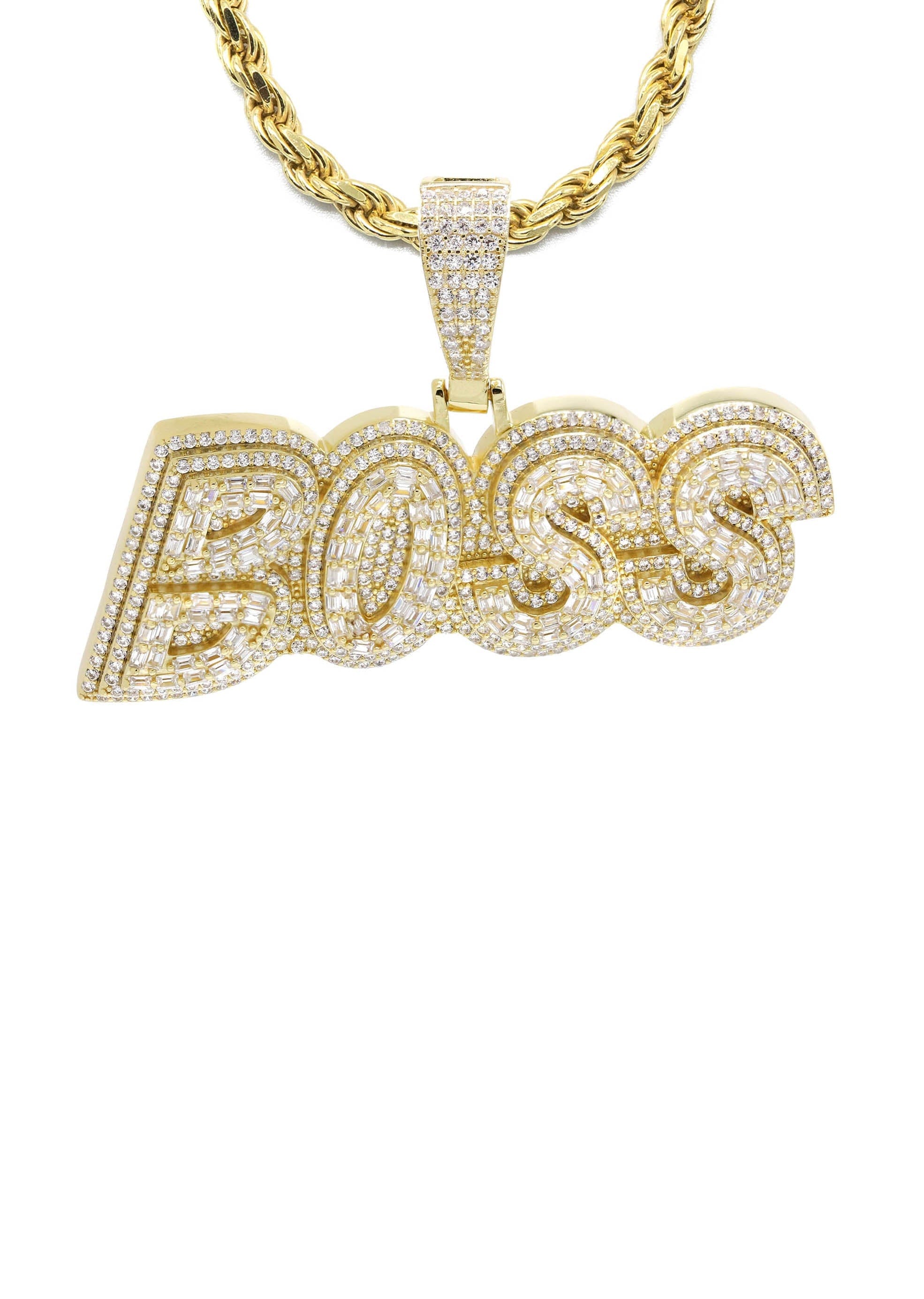 Manufacturer 43 Silver Necklace - Gold BOSS Necklace | 38.4 Grams