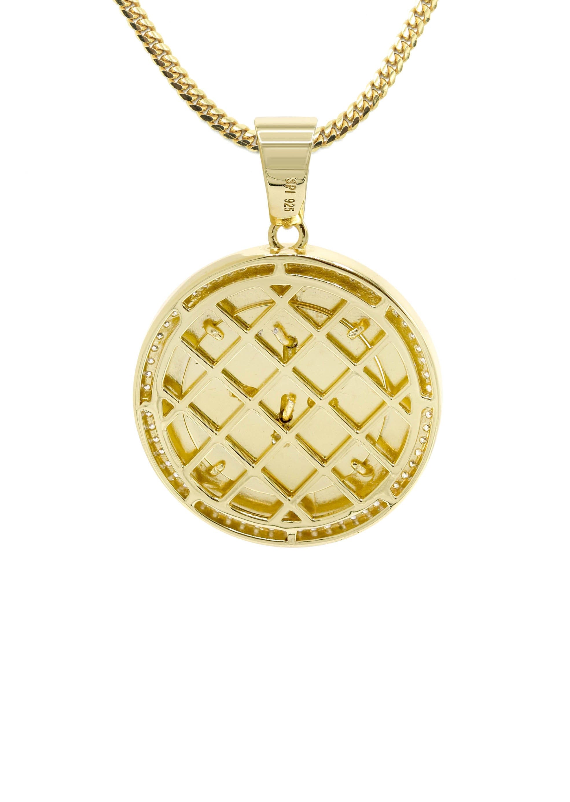 Manufacturer 43 Silver Necklace - Gold Masonic Sign Necklace | 26.4 Grams