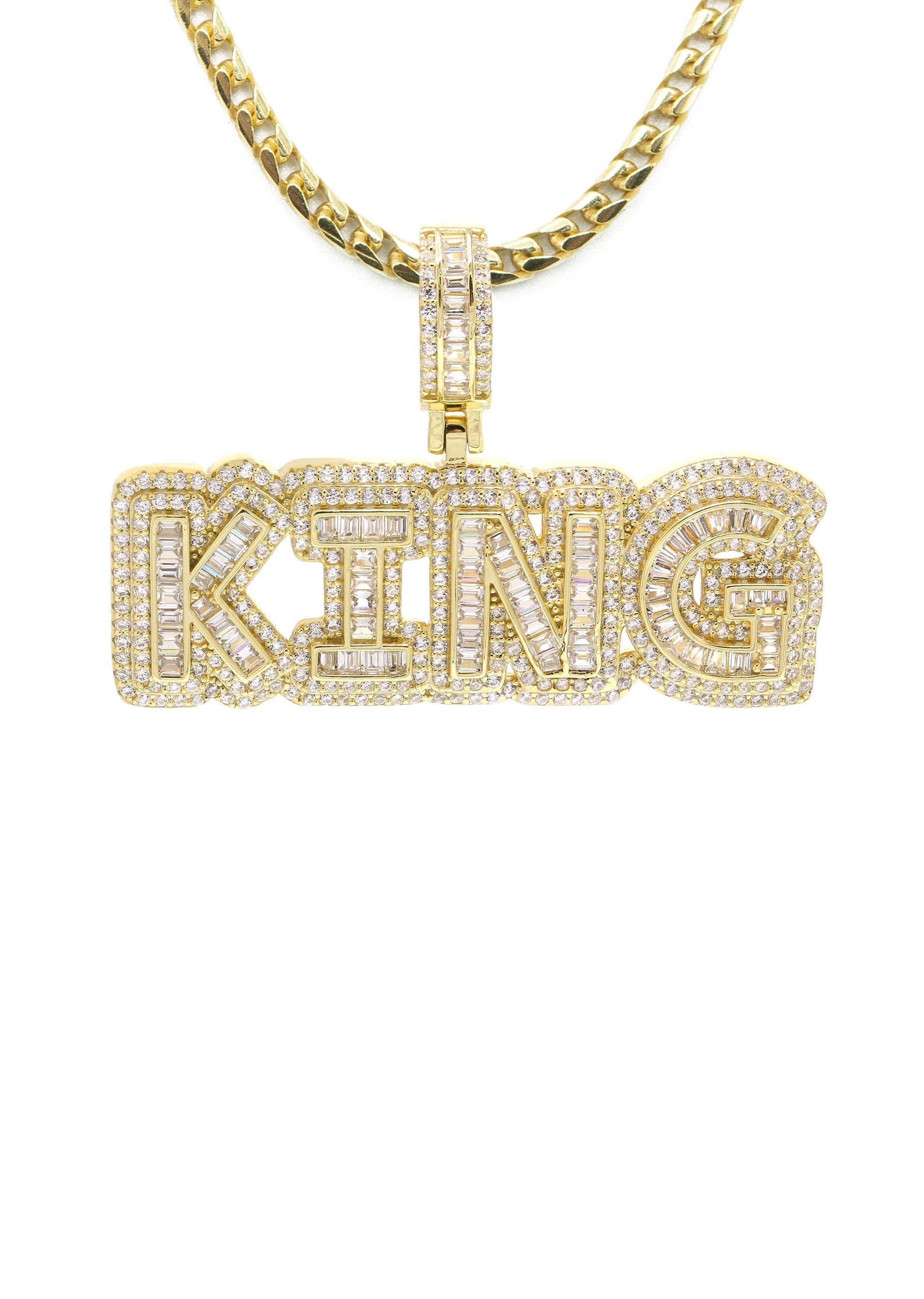 Manufacturer 43 Silver Necklace - Gold KING Necklace | 28.4 Grams