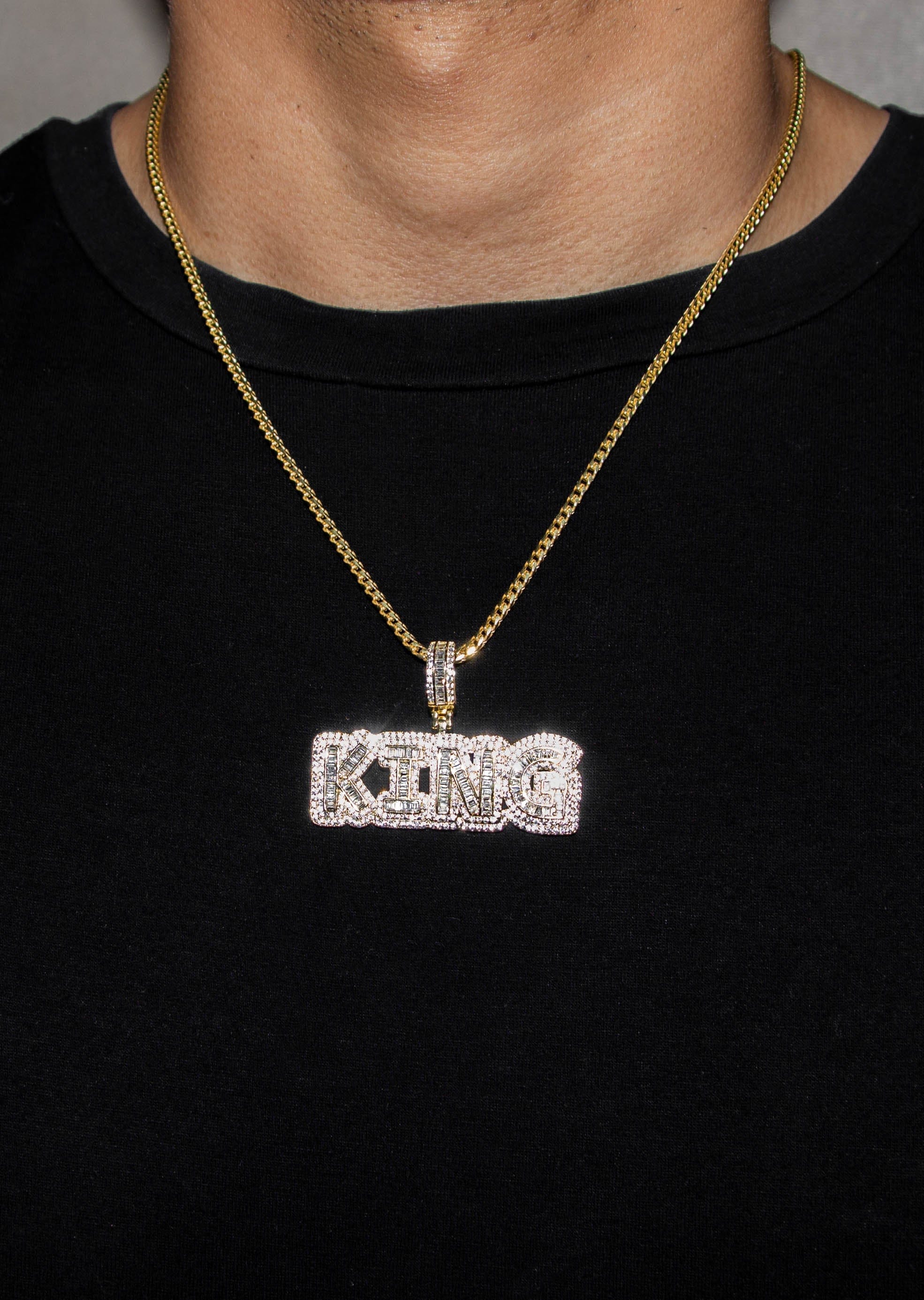 Manufacturer 43 Silver Necklace - Gold KING Necklace | 28.4 Grams