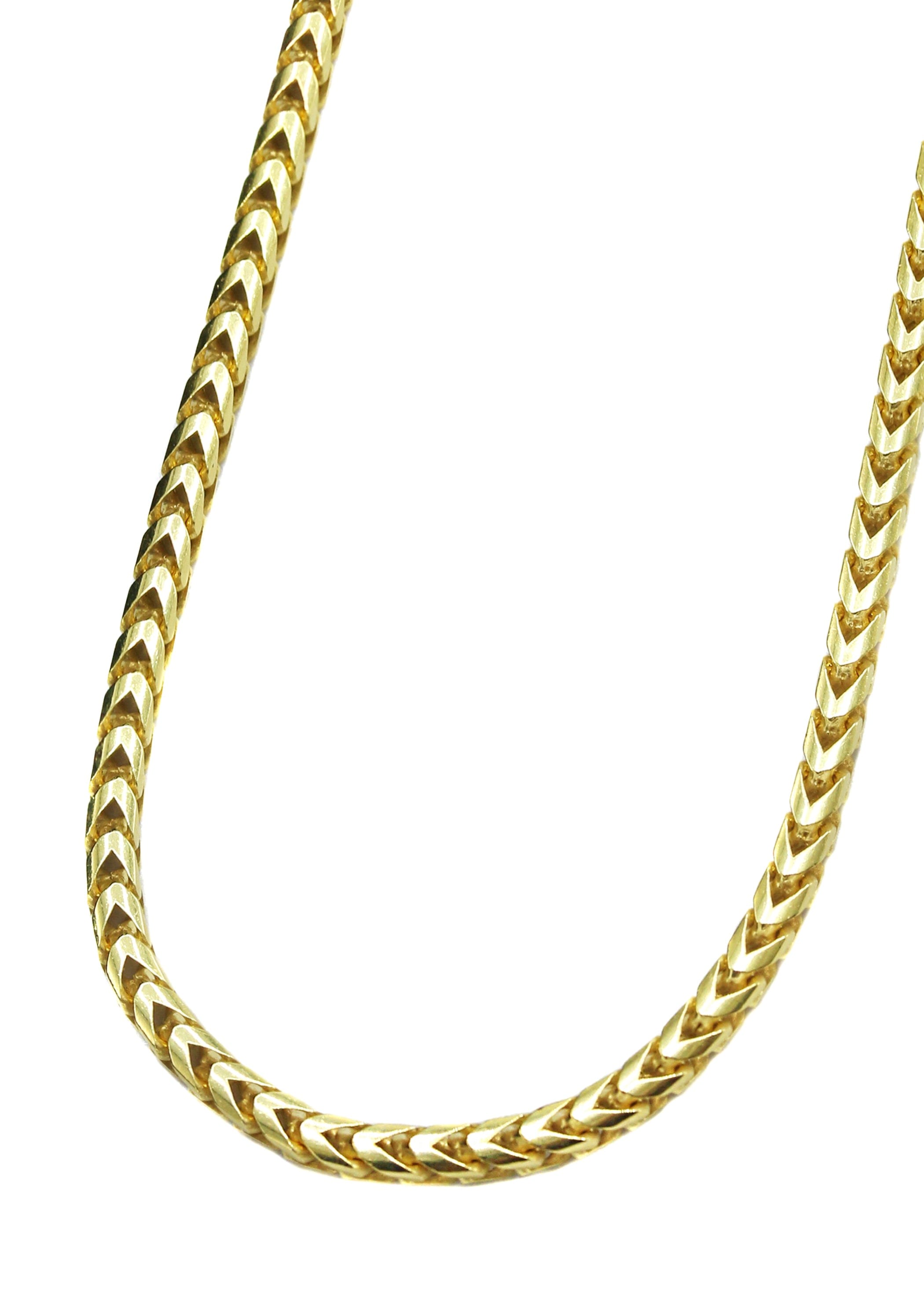 Manufacturer 43 Silver Chain - Mens Gold Chain / Franco Chain / 2.5 mm