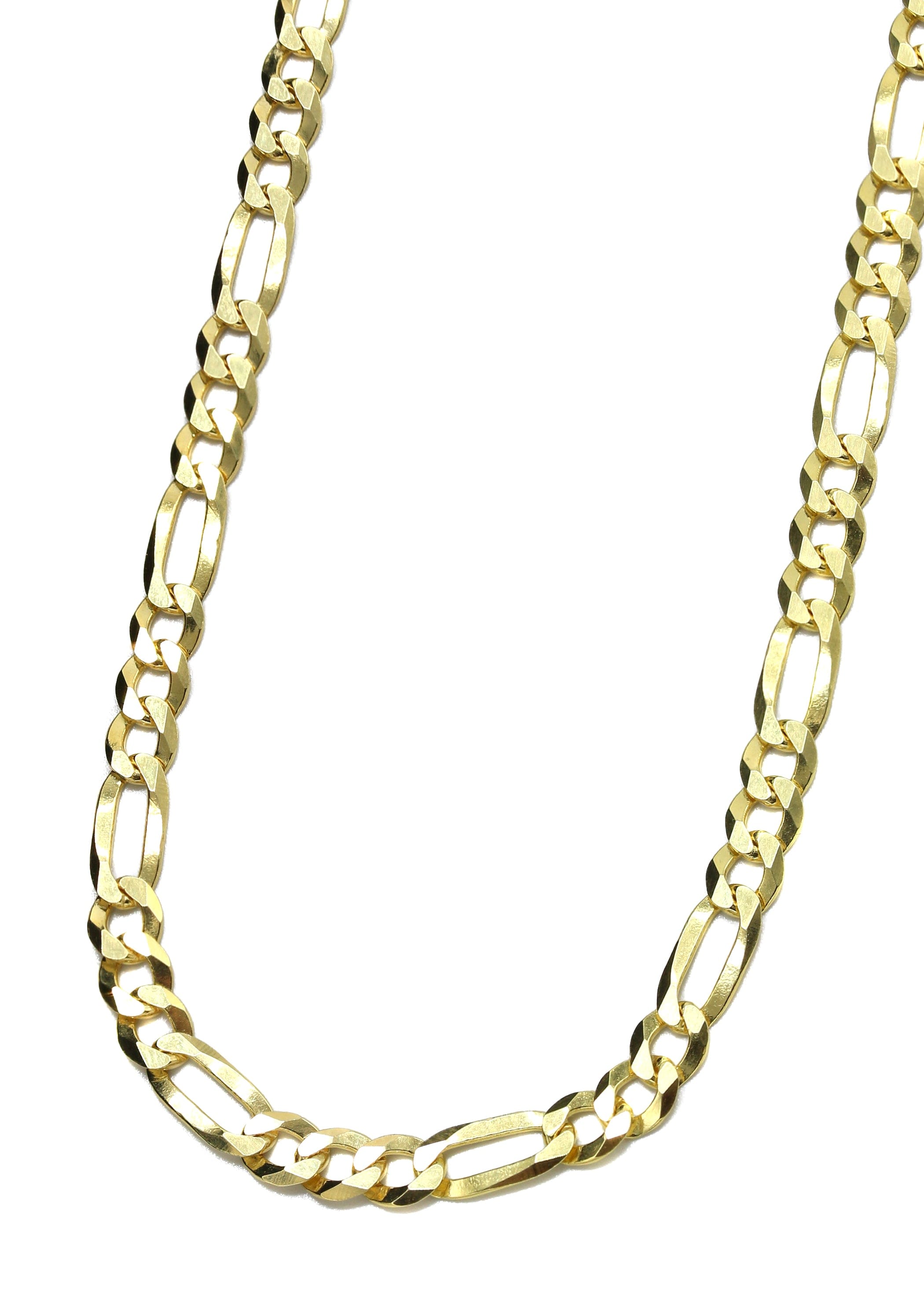 Manufacturer 43 Silver Chain - Mens Gold Chain / Figaro Chain / 5 mm