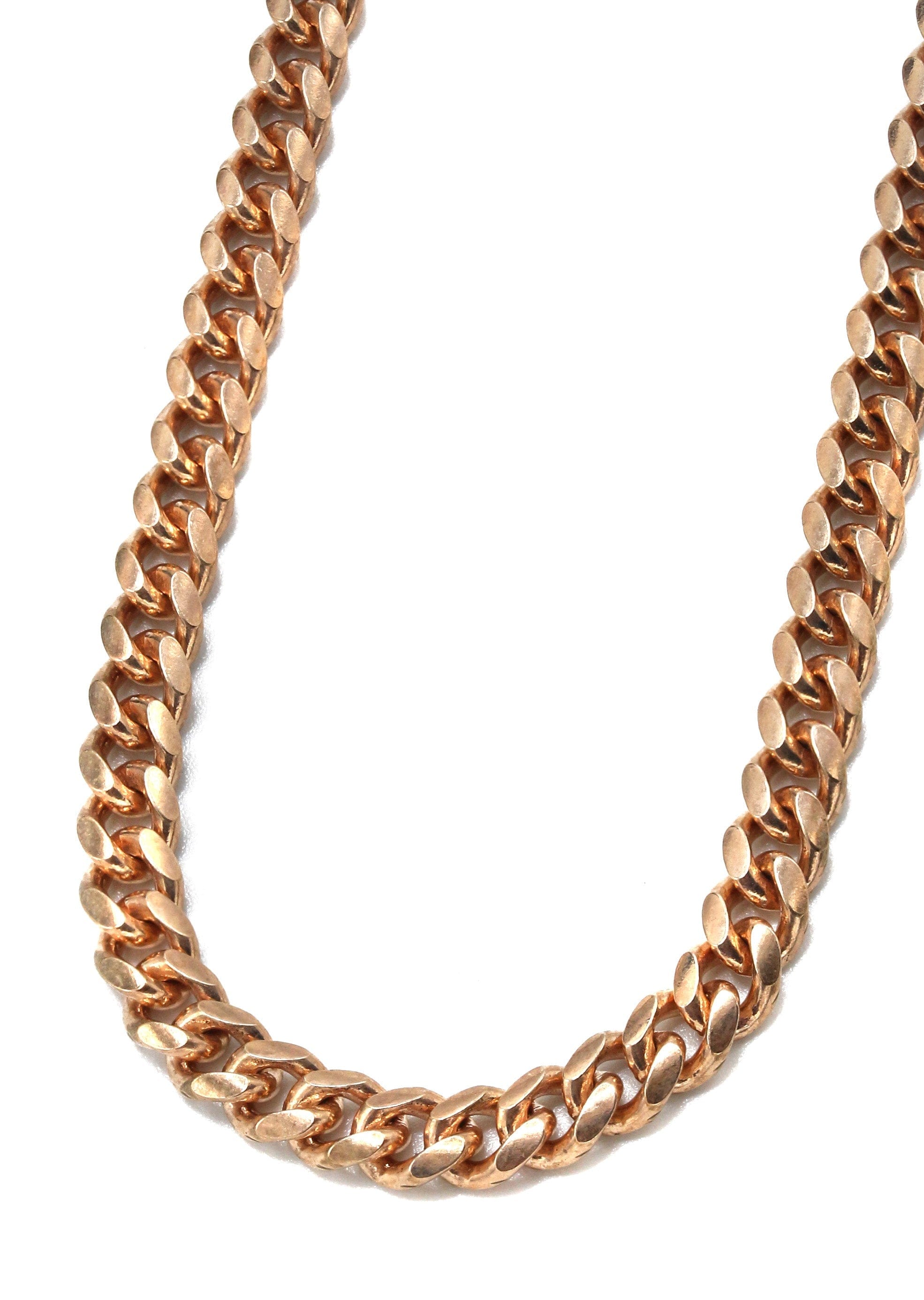 Manufacturer 43 Silver Chain - Mens Rose Gold Chain / Miami Cuban Link Chain