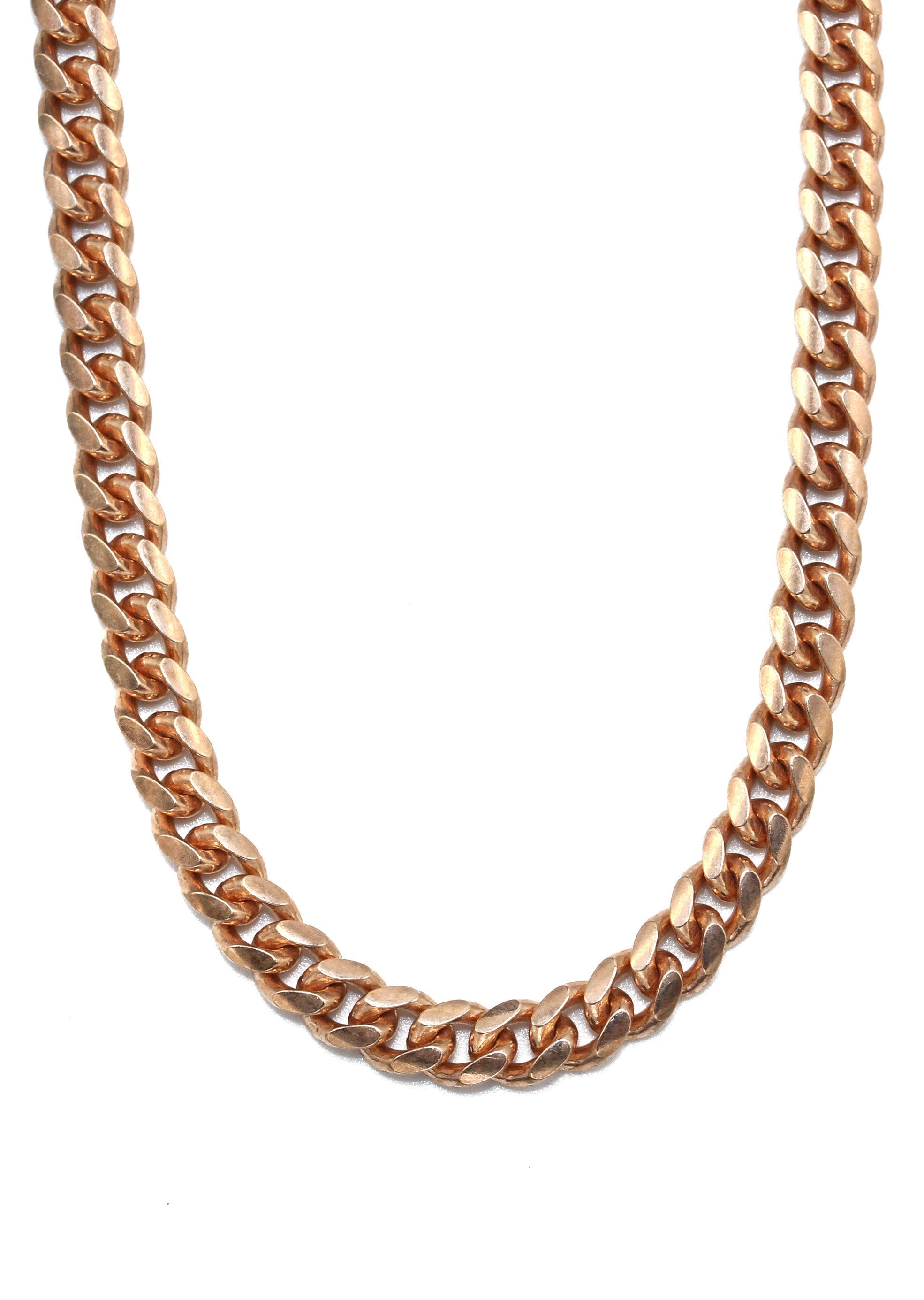 Manufacturer 43 Silver Chain - Mens Rose Gold Chain / Miami Cuban Link Chain