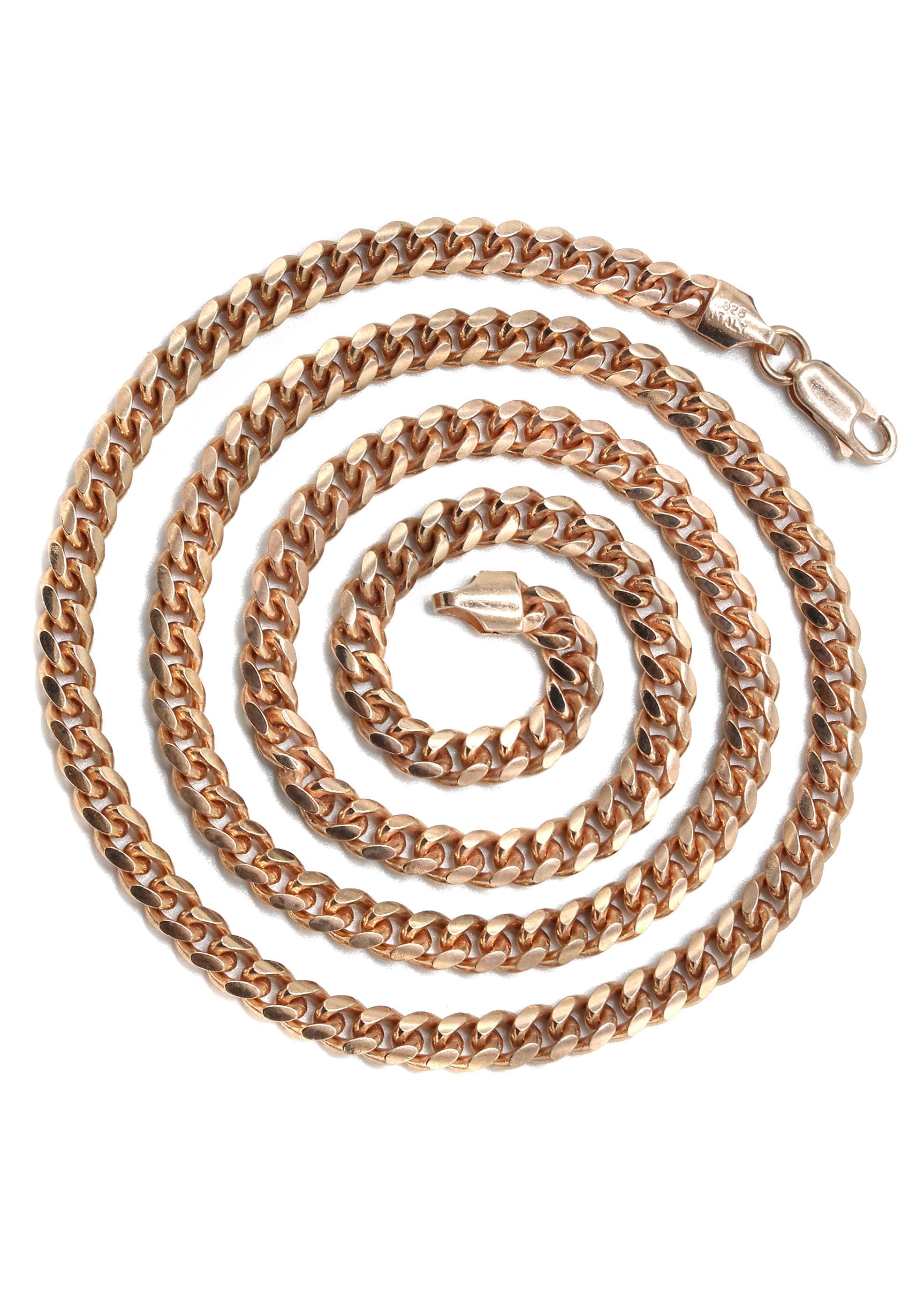 Manufacturer 43 Silver Chain - Mens Rose Gold Chain / Miami Cuban Link Chain