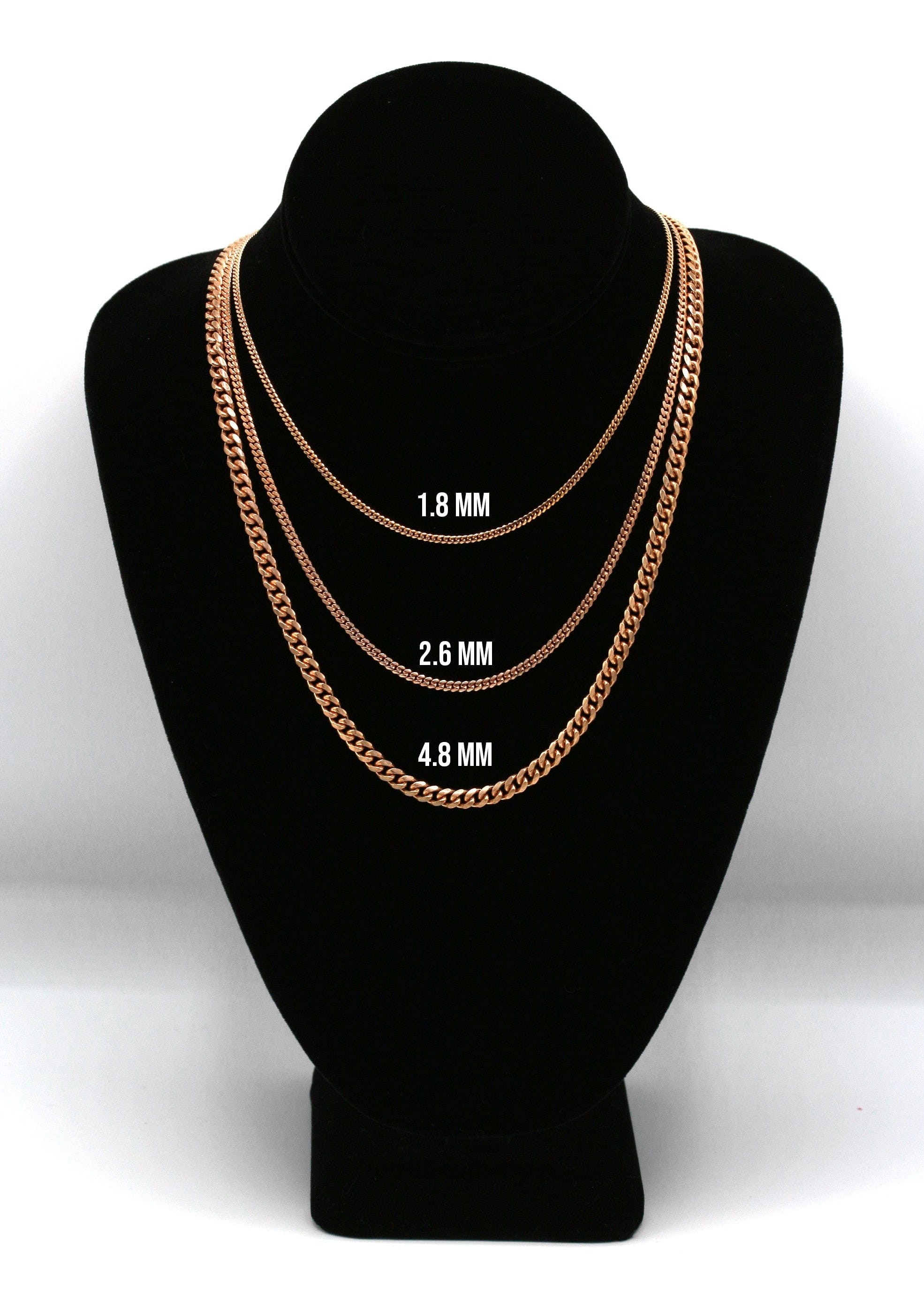 Manufacturer 43 Silver Chain - Mens Rose Gold Chain / Miami Cuban Link Chain