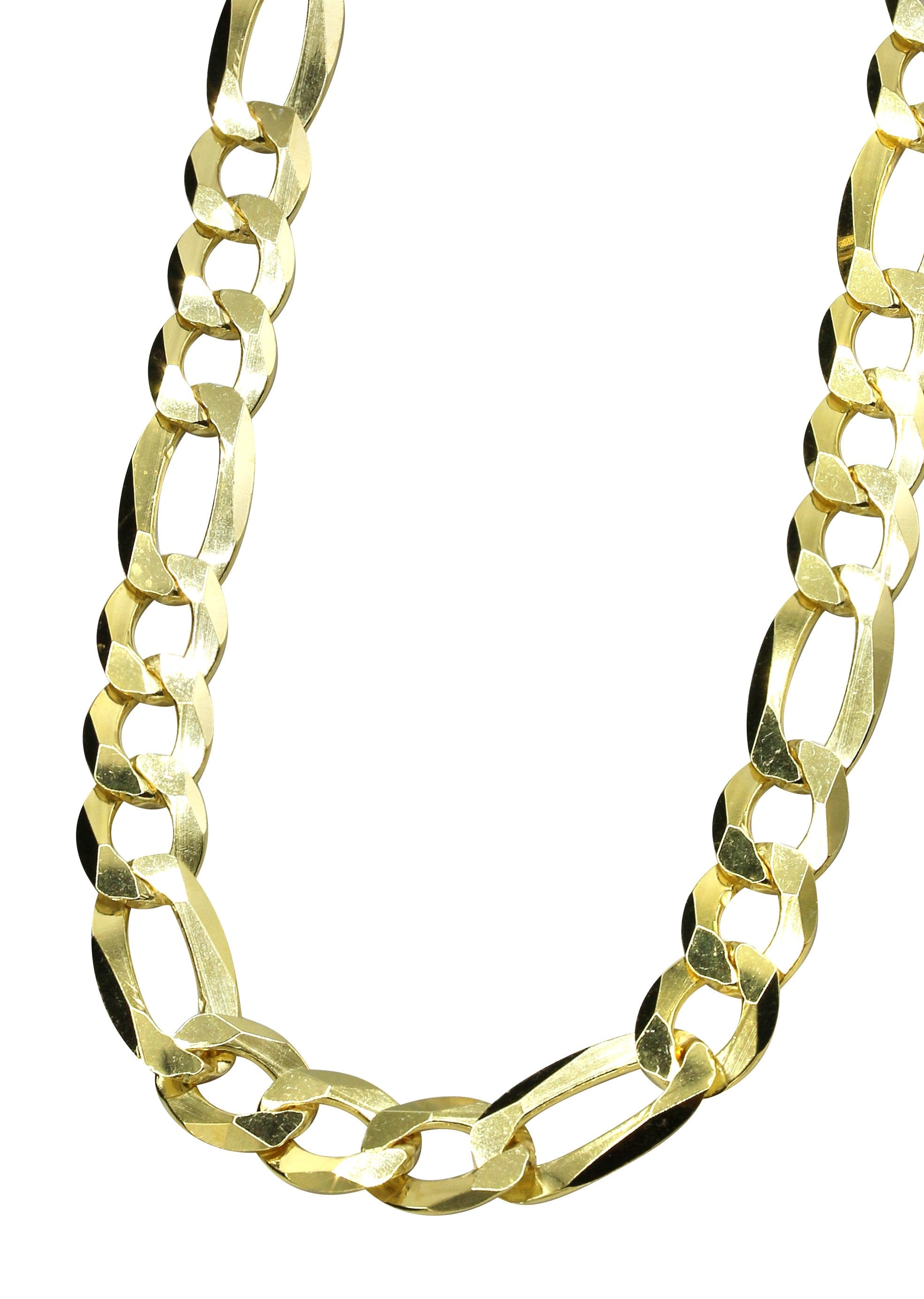 Manufacturer 43 Silver Chain - Mens Gold Chain / Figaro Chain