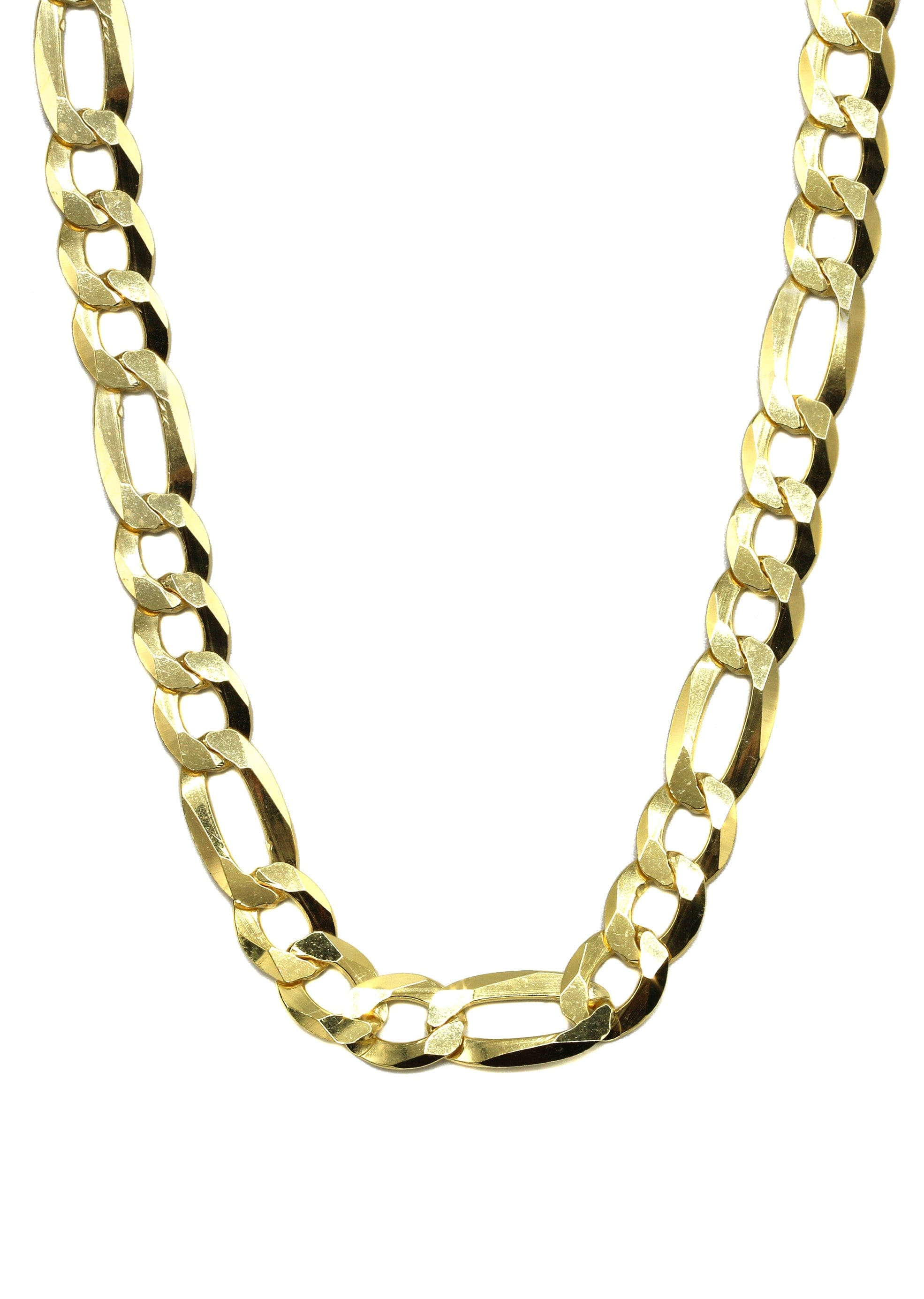 Manufacturer 43 Silver Chain - Mens Gold Chain / Figaro Chain