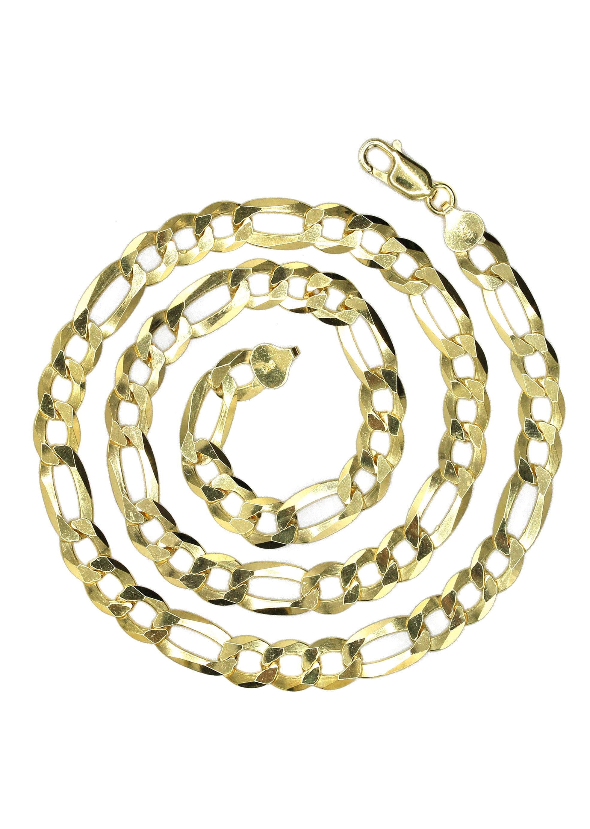 Manufacturer 43 Silver Chain - Mens Gold Chain / Figaro Chain