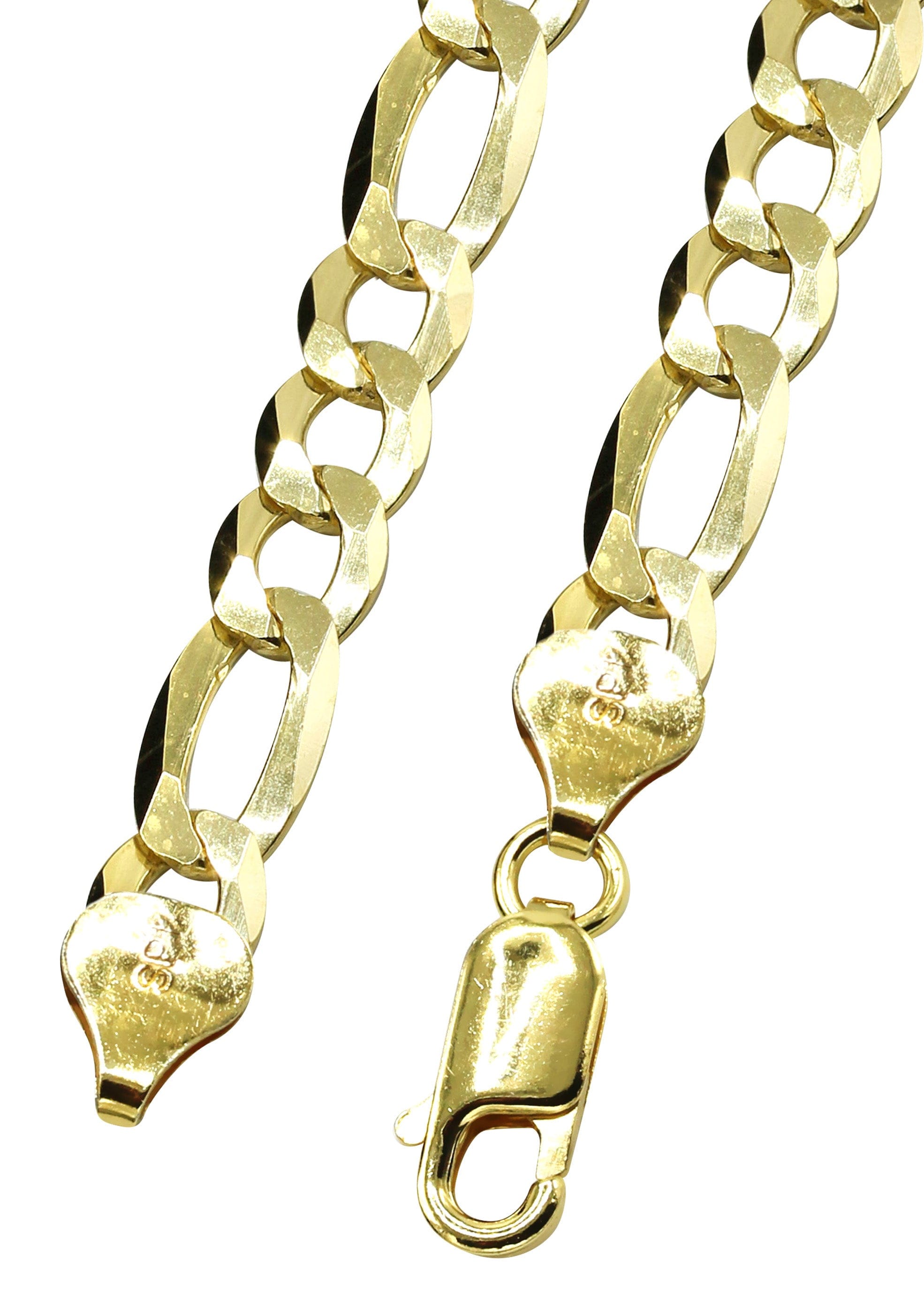 Manufacturer 43 Silver Chain - Mens Gold Chain / Figaro Chain