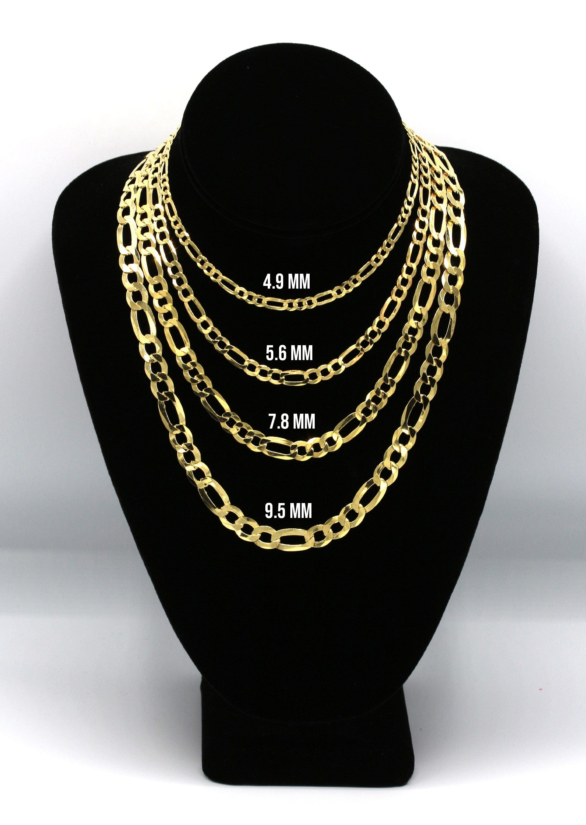 Manufacturer 43 Silver Chain - Mens Gold Chain / Figaro Chain