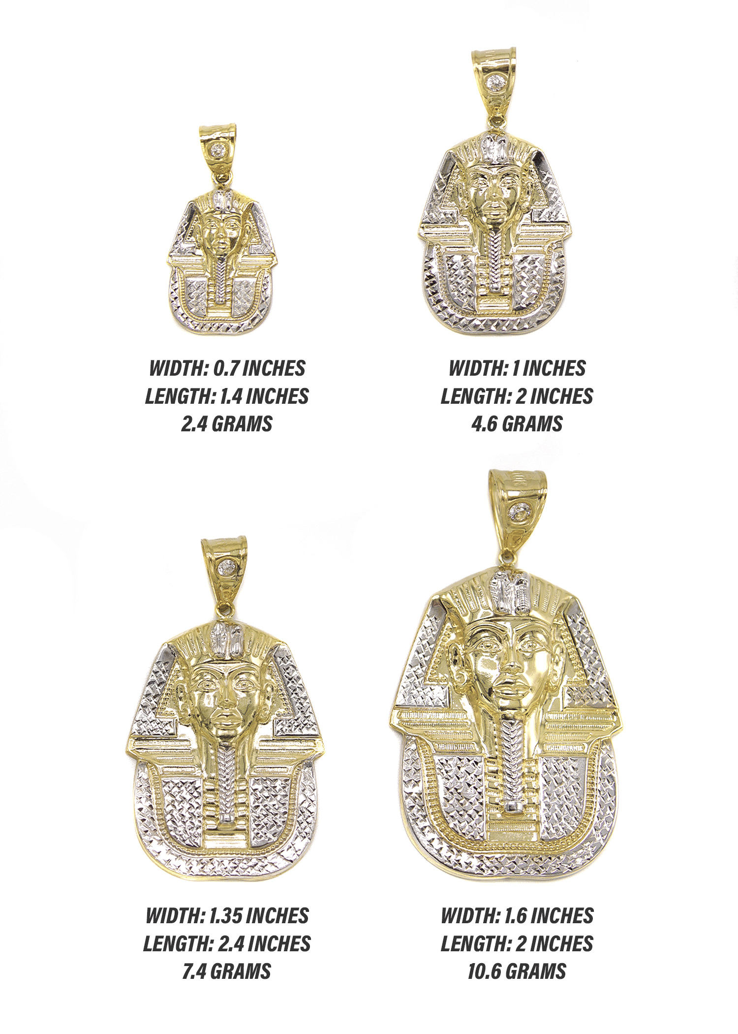 Manufacturer 1 10K Yellow Gold Pharaoh Pendant | Customizable Size