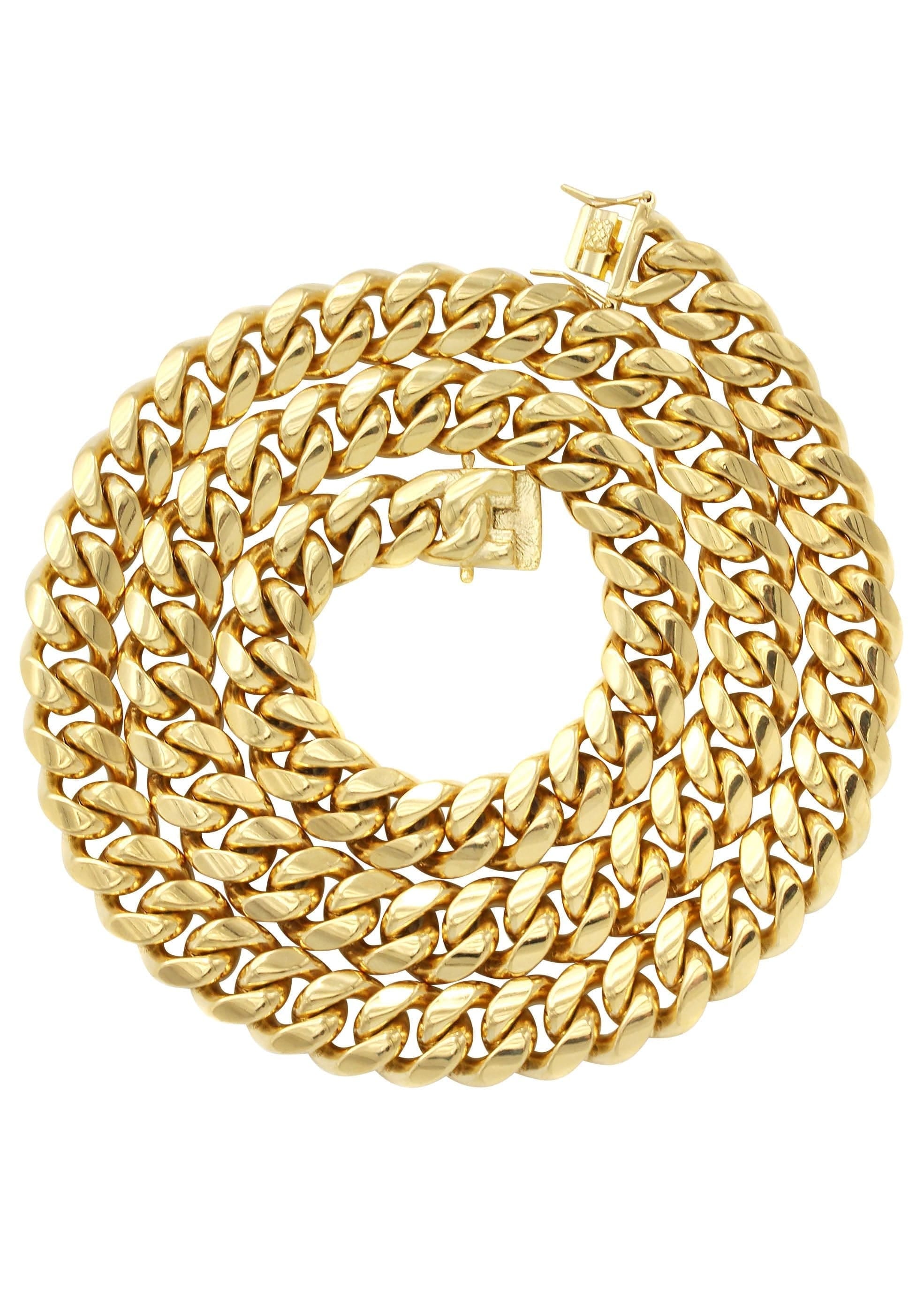 Manufacturer 30 14K Gold Plated Cuban Link Chain For Men