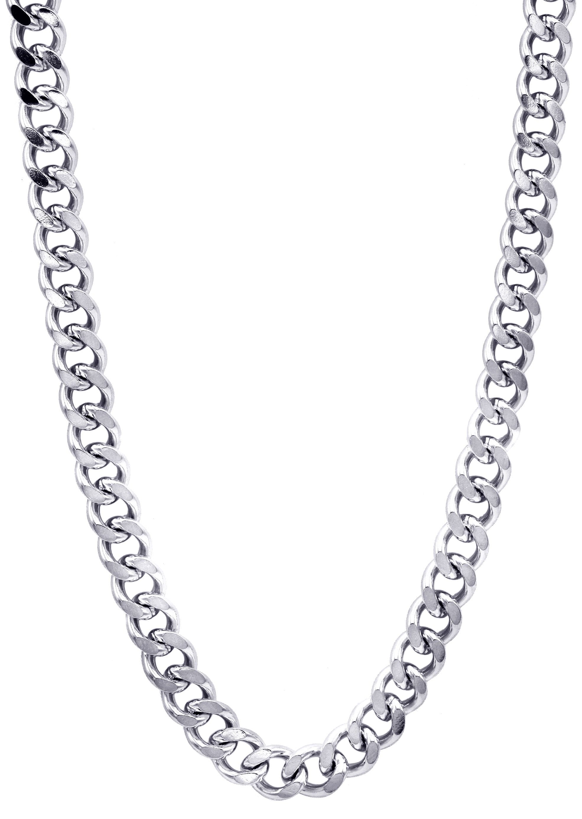 Manufacturer 30 White Gold Plated Mens Cuban Curb Chain