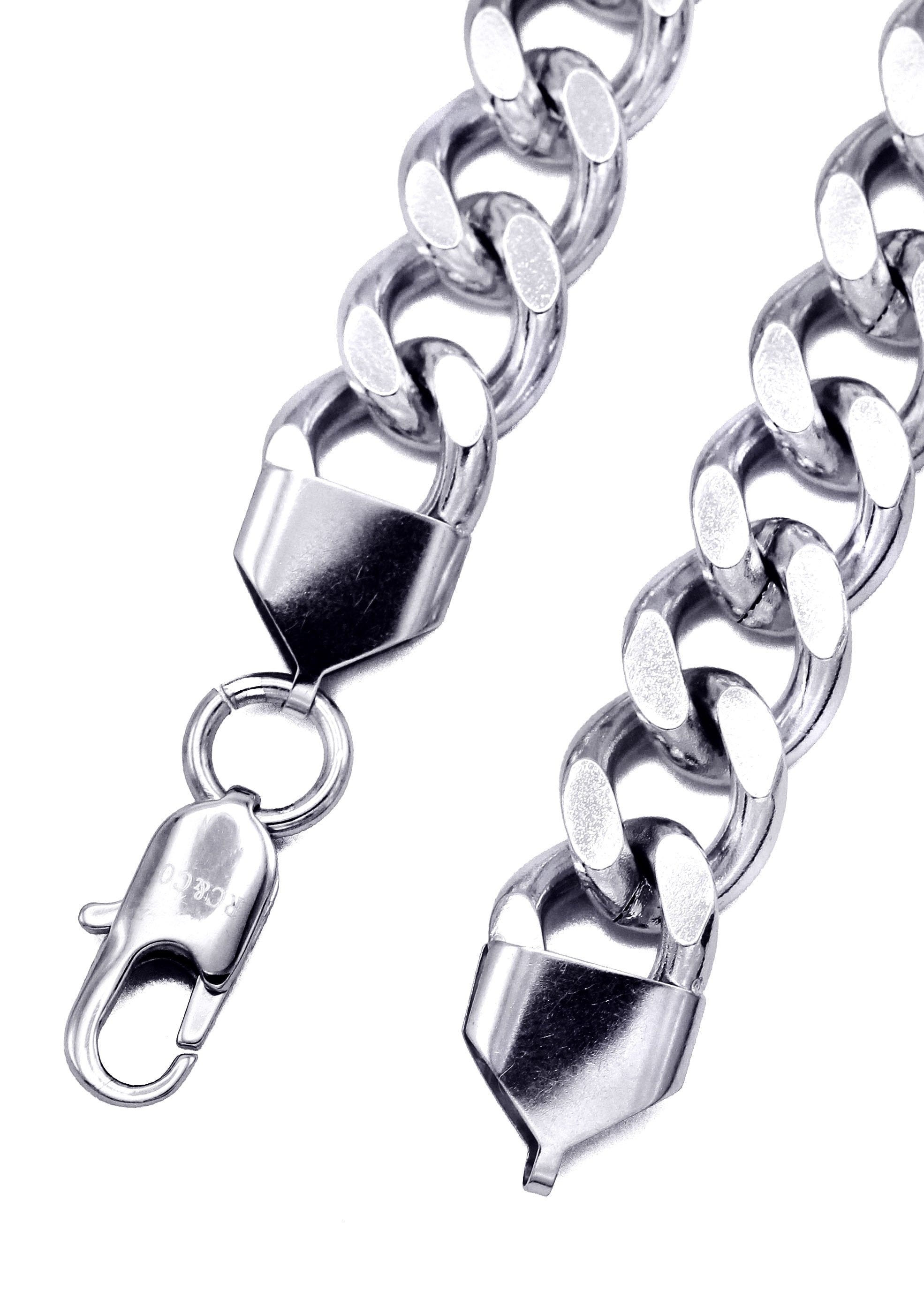 Manufacturer 30 White Gold Plated Mens Cuban Curb Chain