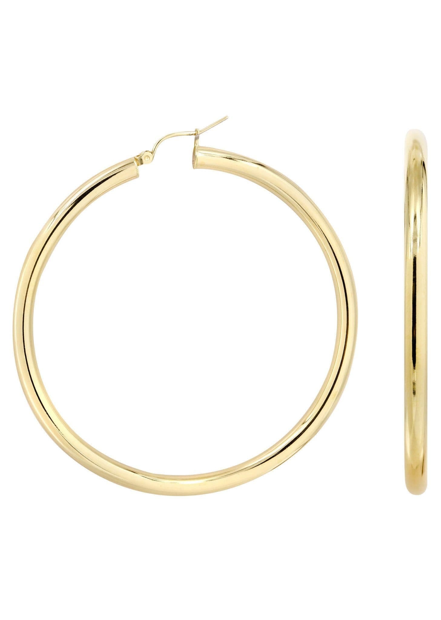 Manufacturer 1 10K Gold Plain Hoop Hoop Earrings | Customizable Size