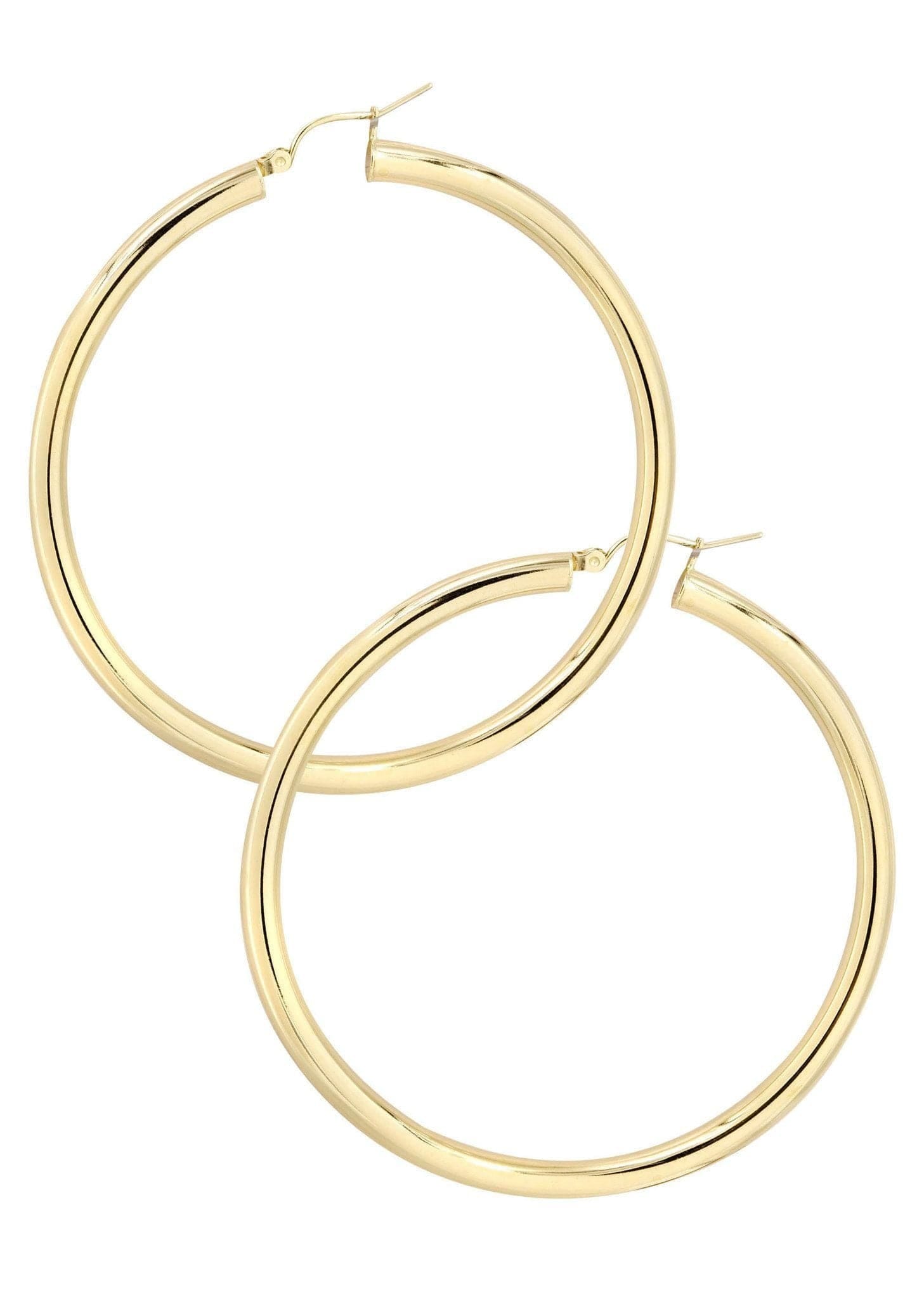 Manufacturer 1 10K Gold Plain Hoop Hoop Earrings | Customizable Size