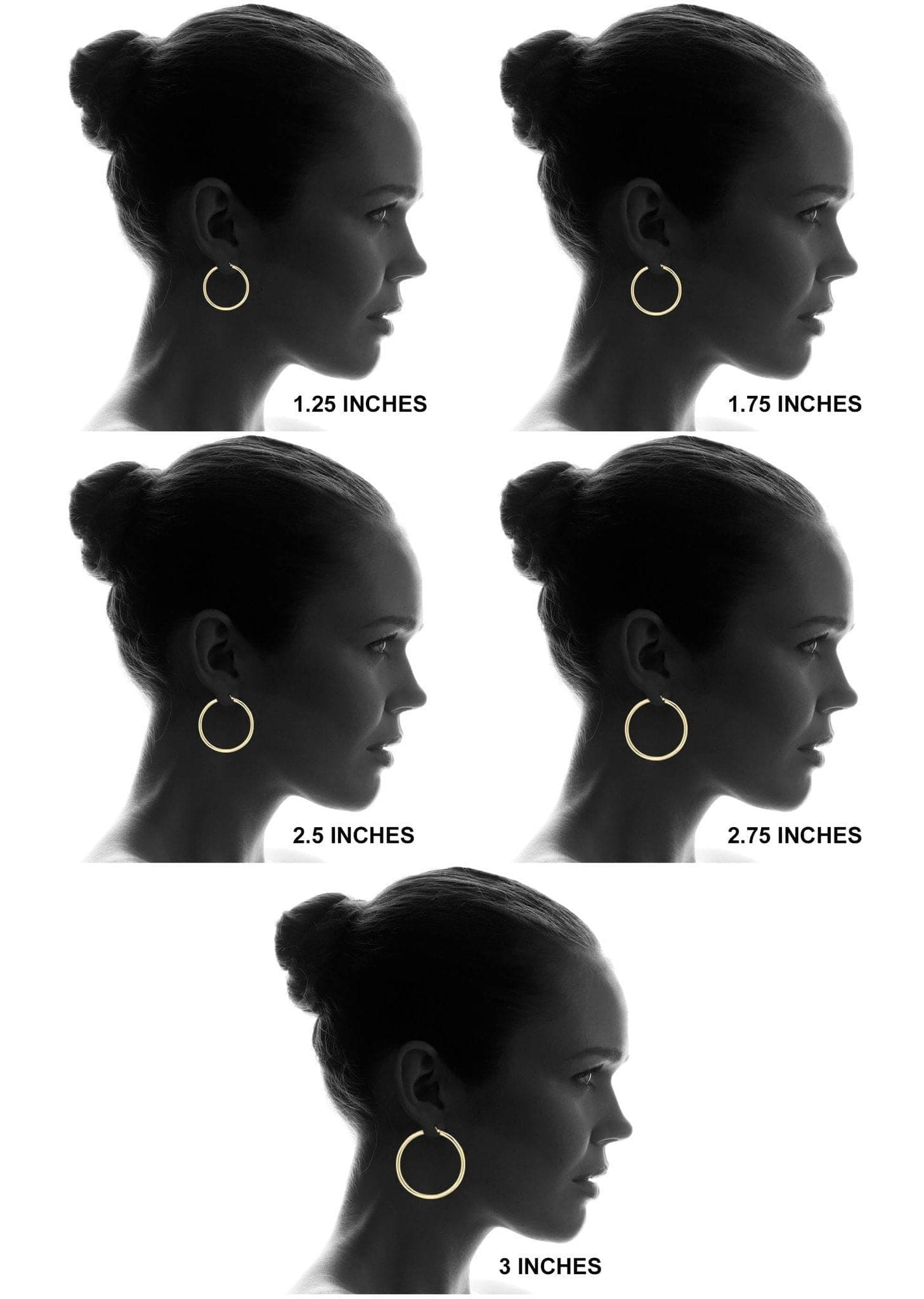 Manufacturer 1 10K Gold Plain Hoop Hoop Earrings | Customizable Size
