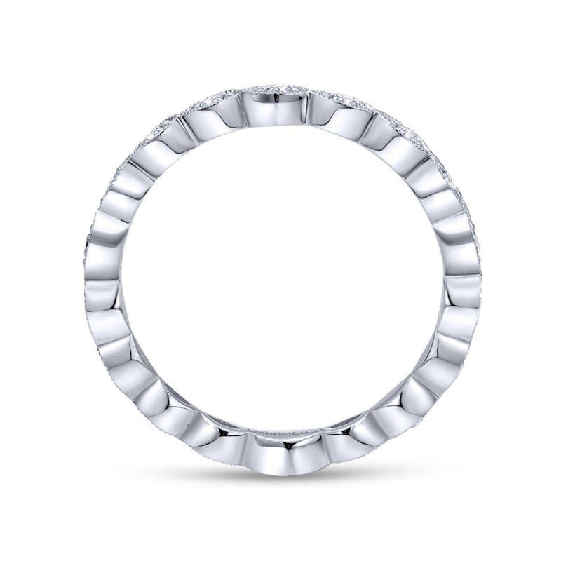 Gabriel & Co. Fashion Gabriel & Co 14k White Gold Marquise Shape Stackable Diamond Ring - LR4794W45JJ