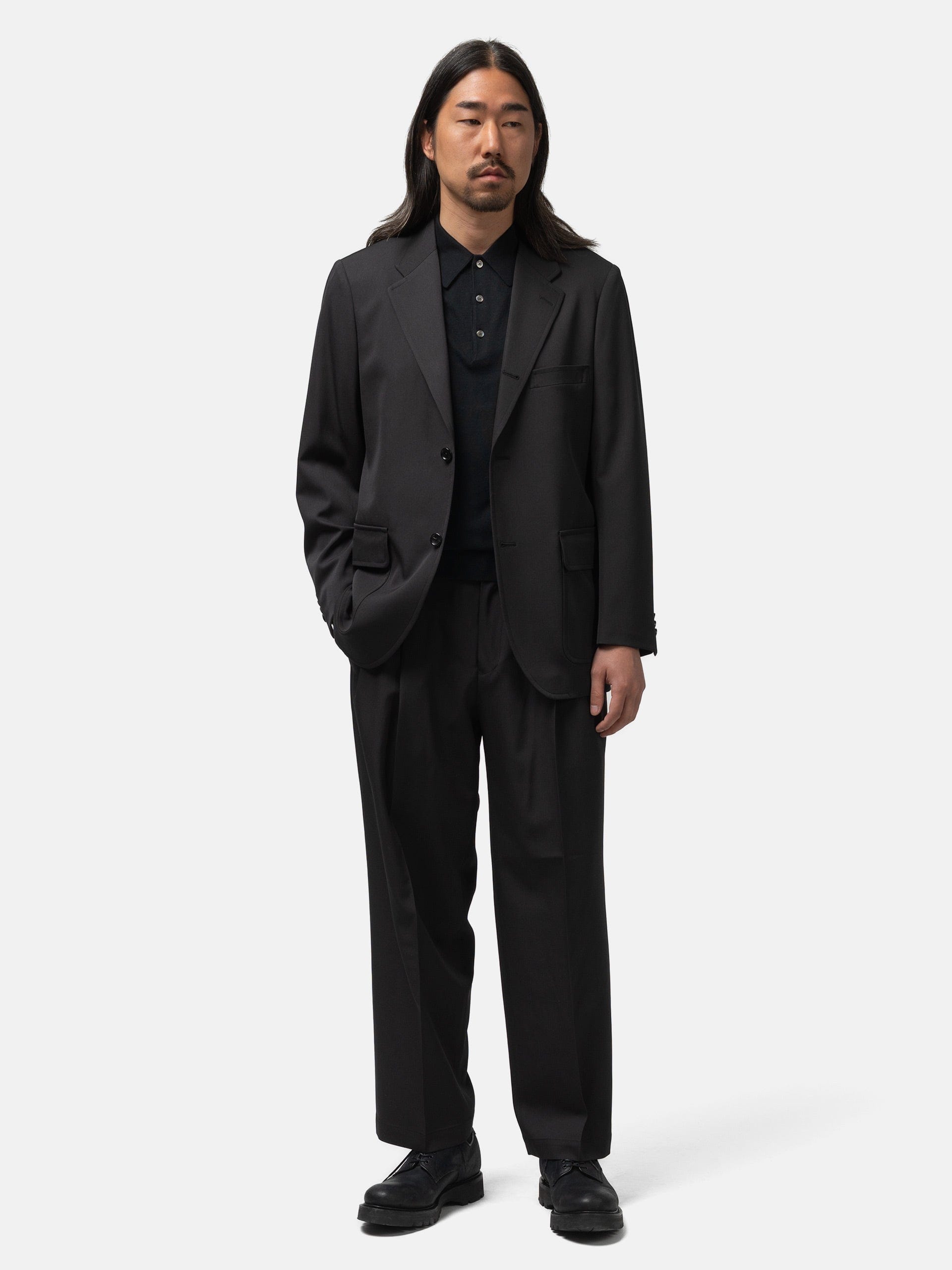 The A by BEAMS Wool Gabardine Slacks Sumikuro