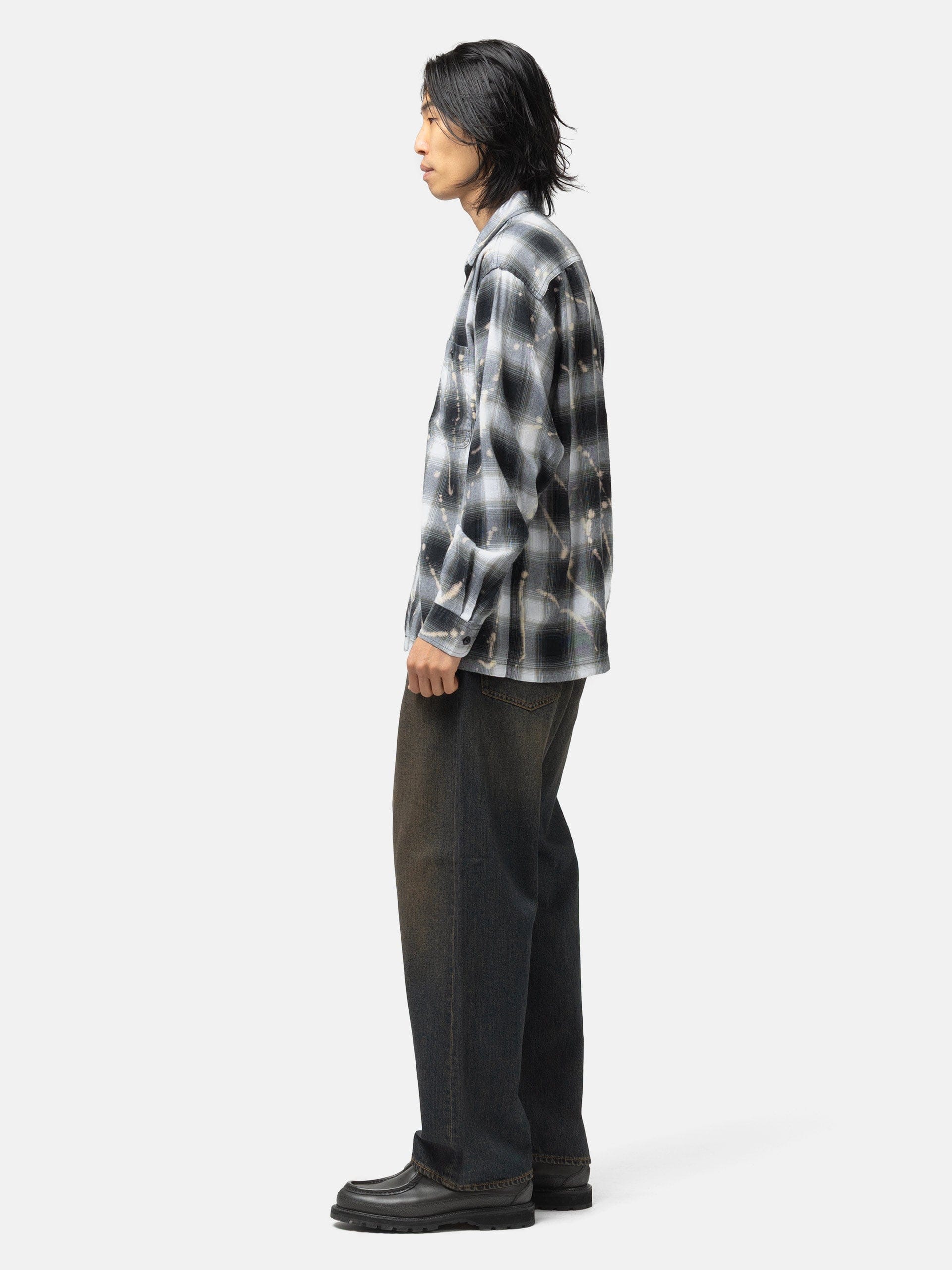 BEAMS Wide Denim Dusty Indigo