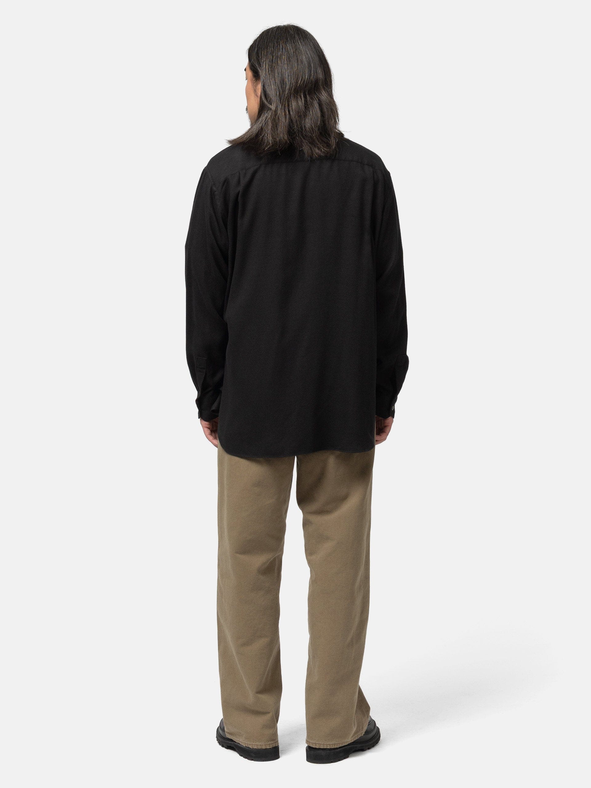 Ssstein Sulfur Dyed Oxford Vintage Wide Pants Khaki Brown