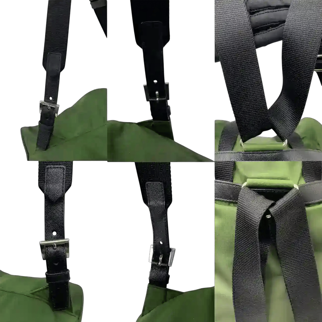 True To Sole Prada Green Nylon Backpack Drawstring