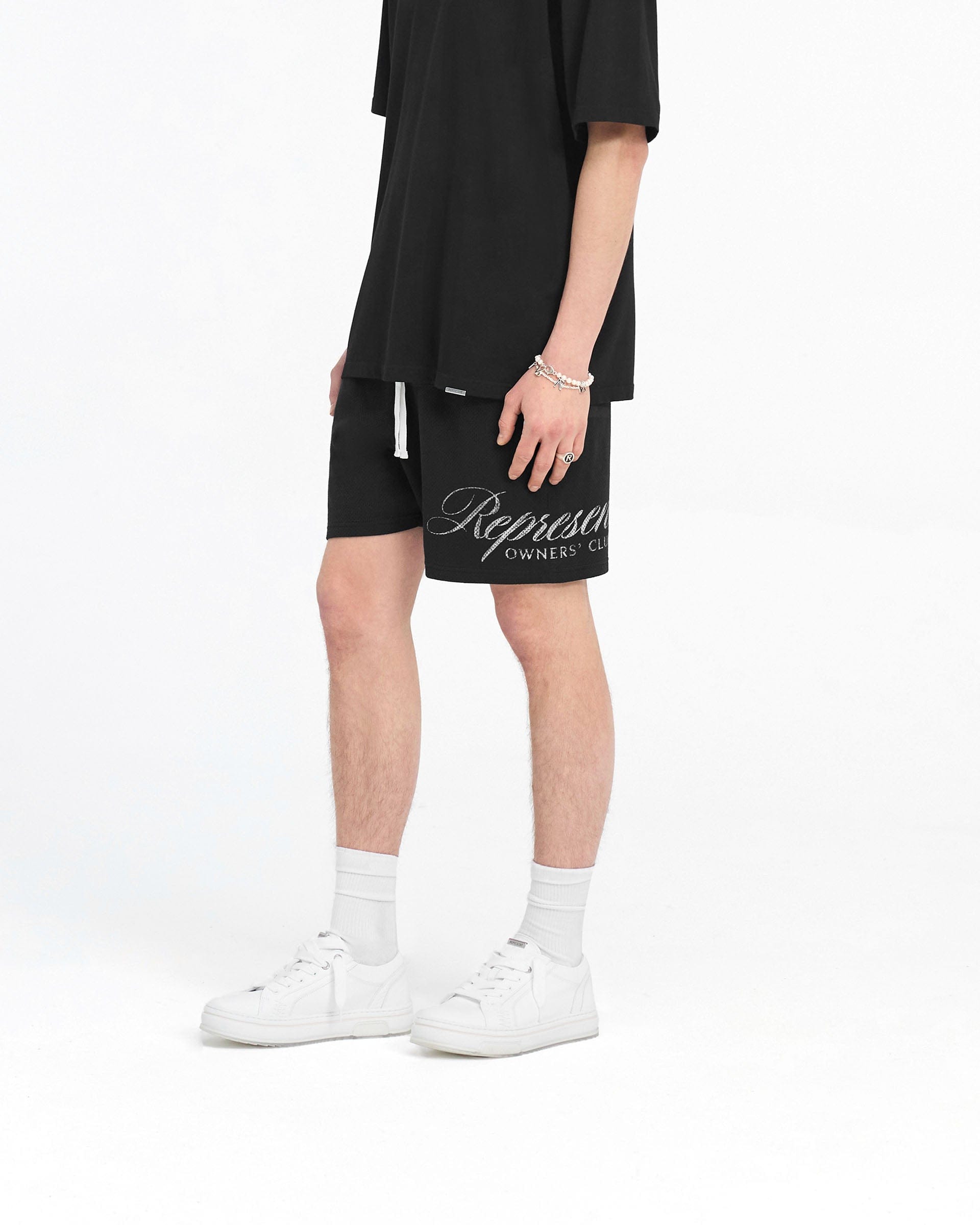 Owners Club Represent Owners Club Script Mesh Shorts - Black