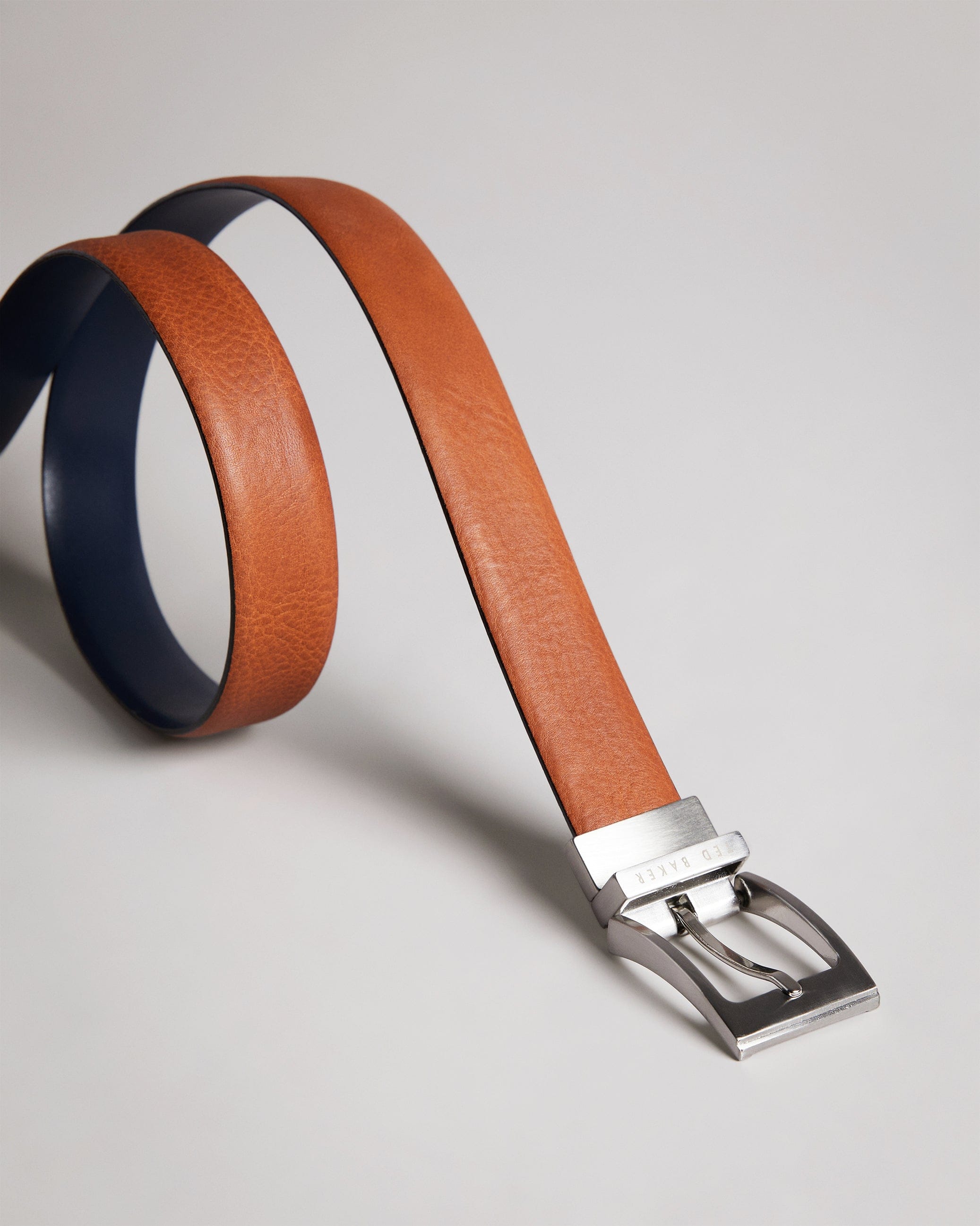 REVERSIBLE Karmer Reversible Leather Blt Tan