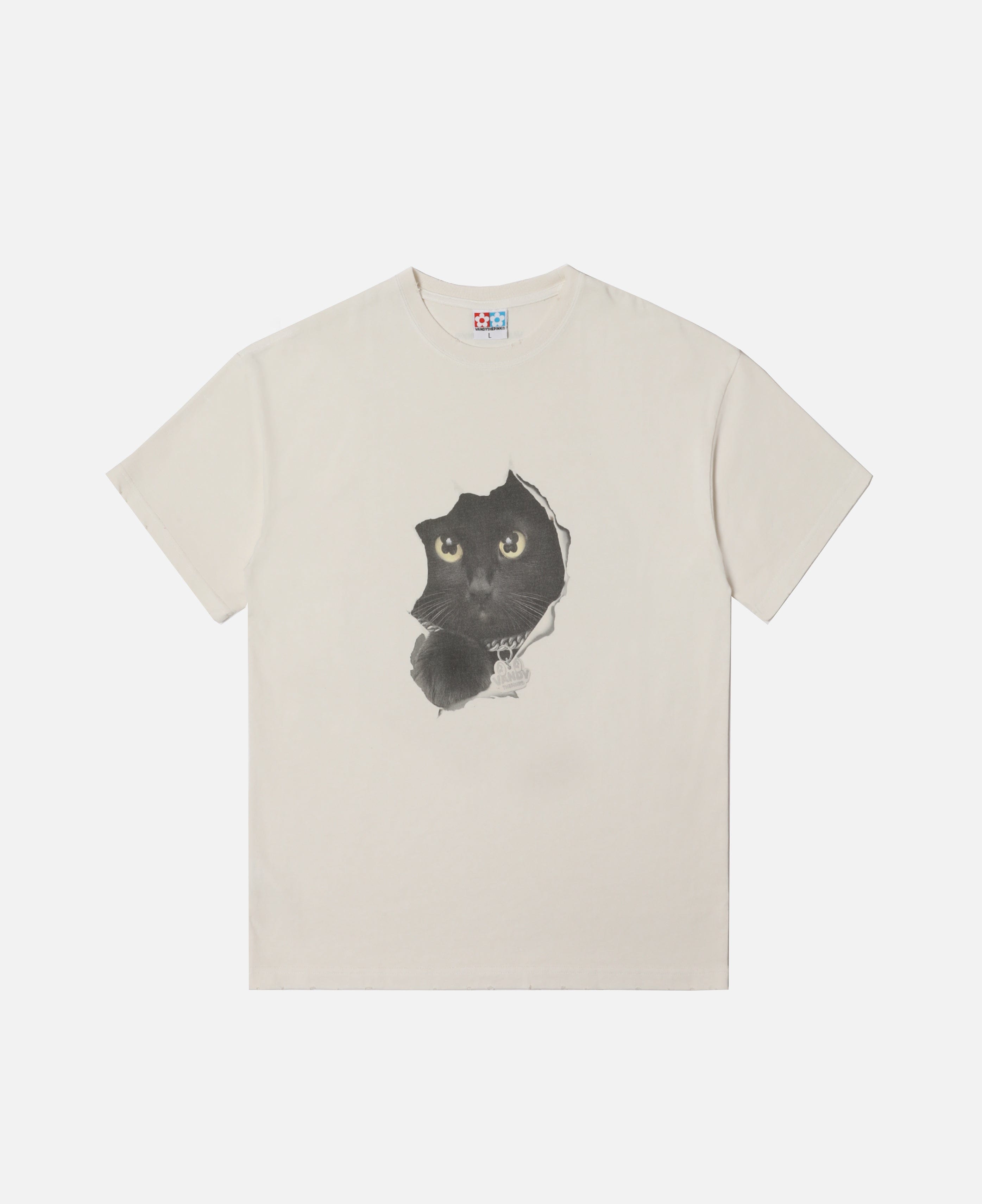 Vandy The Pink Cat T - Shirt (Off - White)