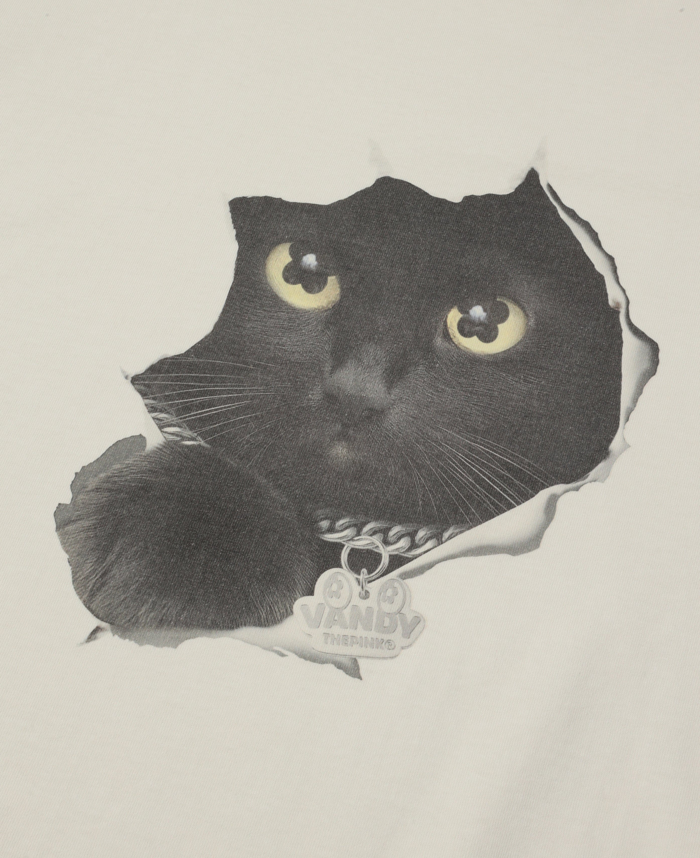 Vandy The Pink Cat T - Shirt (Off - White)