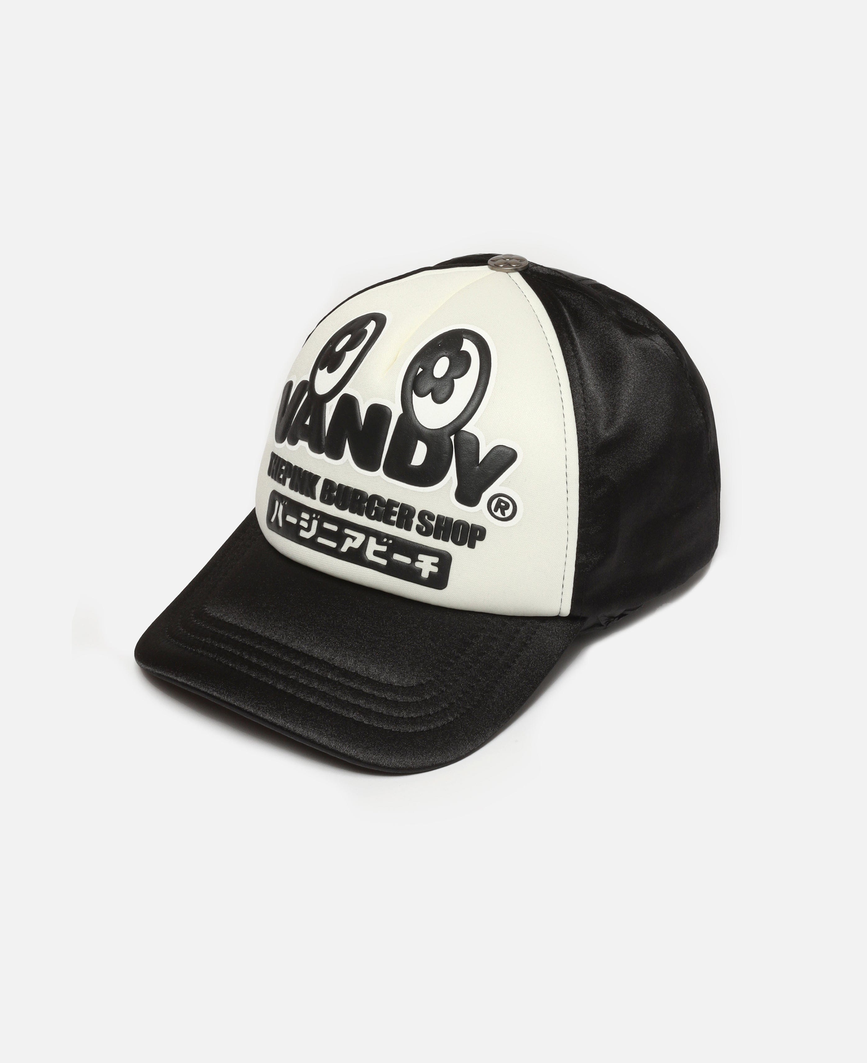 Vandy The Pink Satin Eye Logo Trucker Hat (Black)
