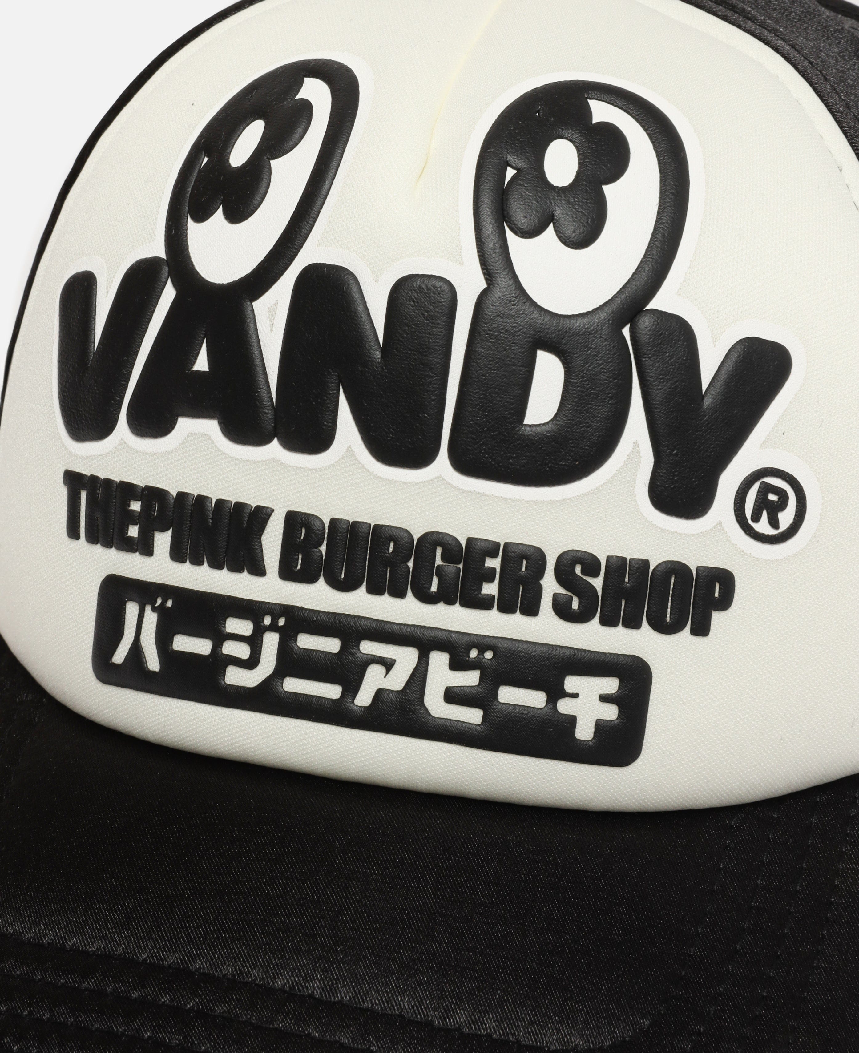Vandy The Pink Satin Eye Logo Trucker Hat (Black)