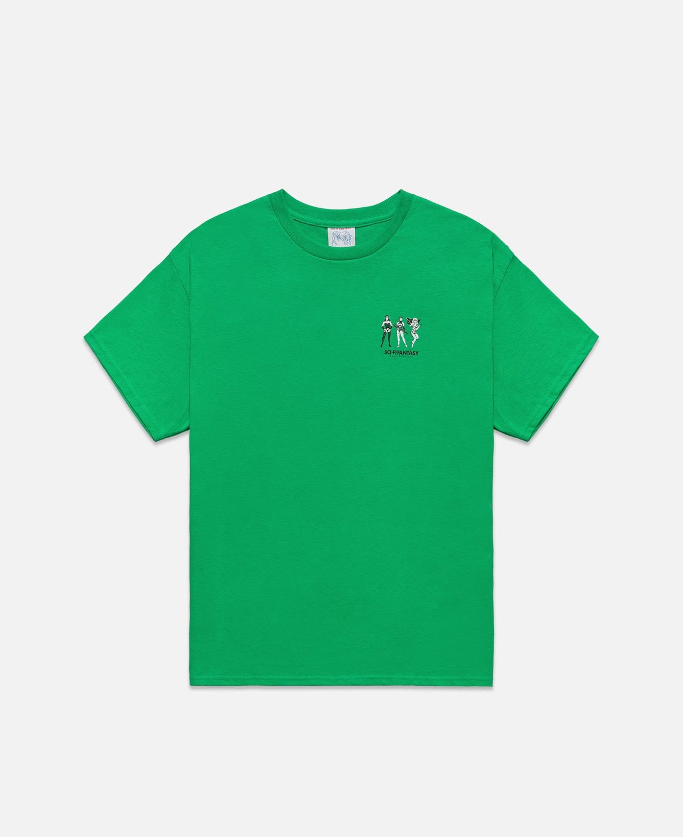 Sci-Fi Fantasy Macho Girls T - Shirt (Green)
