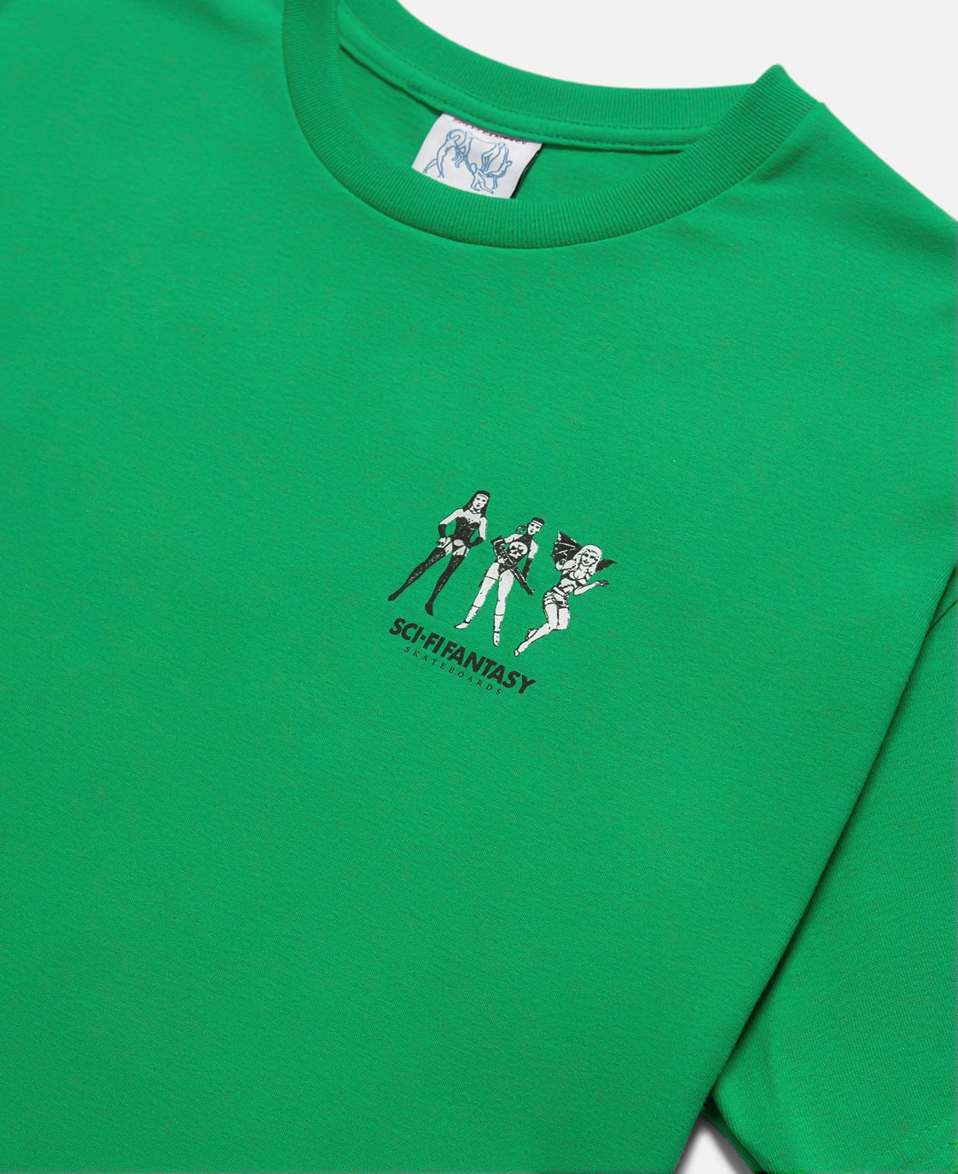 Sci-Fi Fantasy Macho Girls T - Shirt (Green)