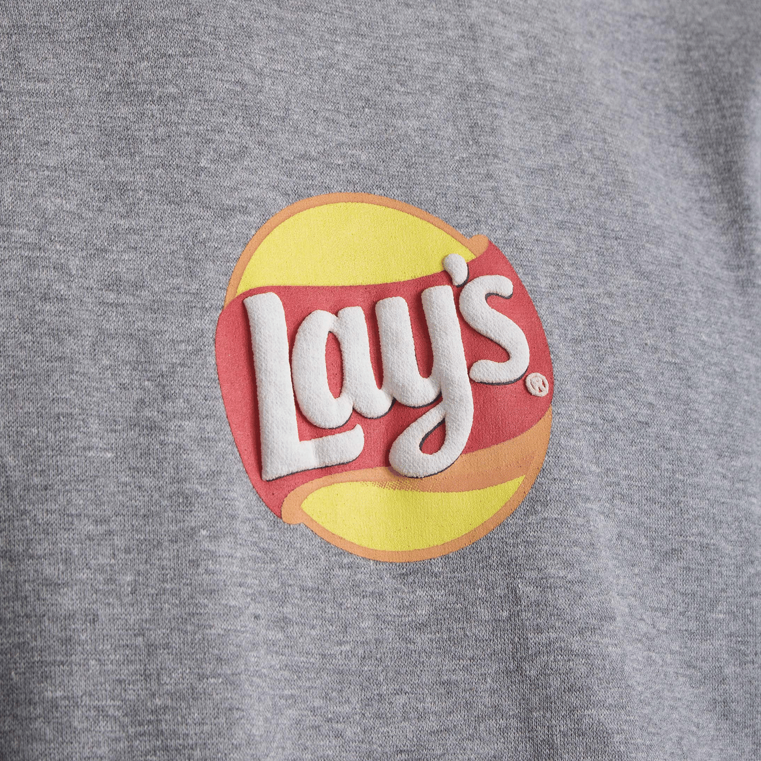 Monogram Lay's x HUEMN Monogram Fitted T - shirt (Melange Grey)