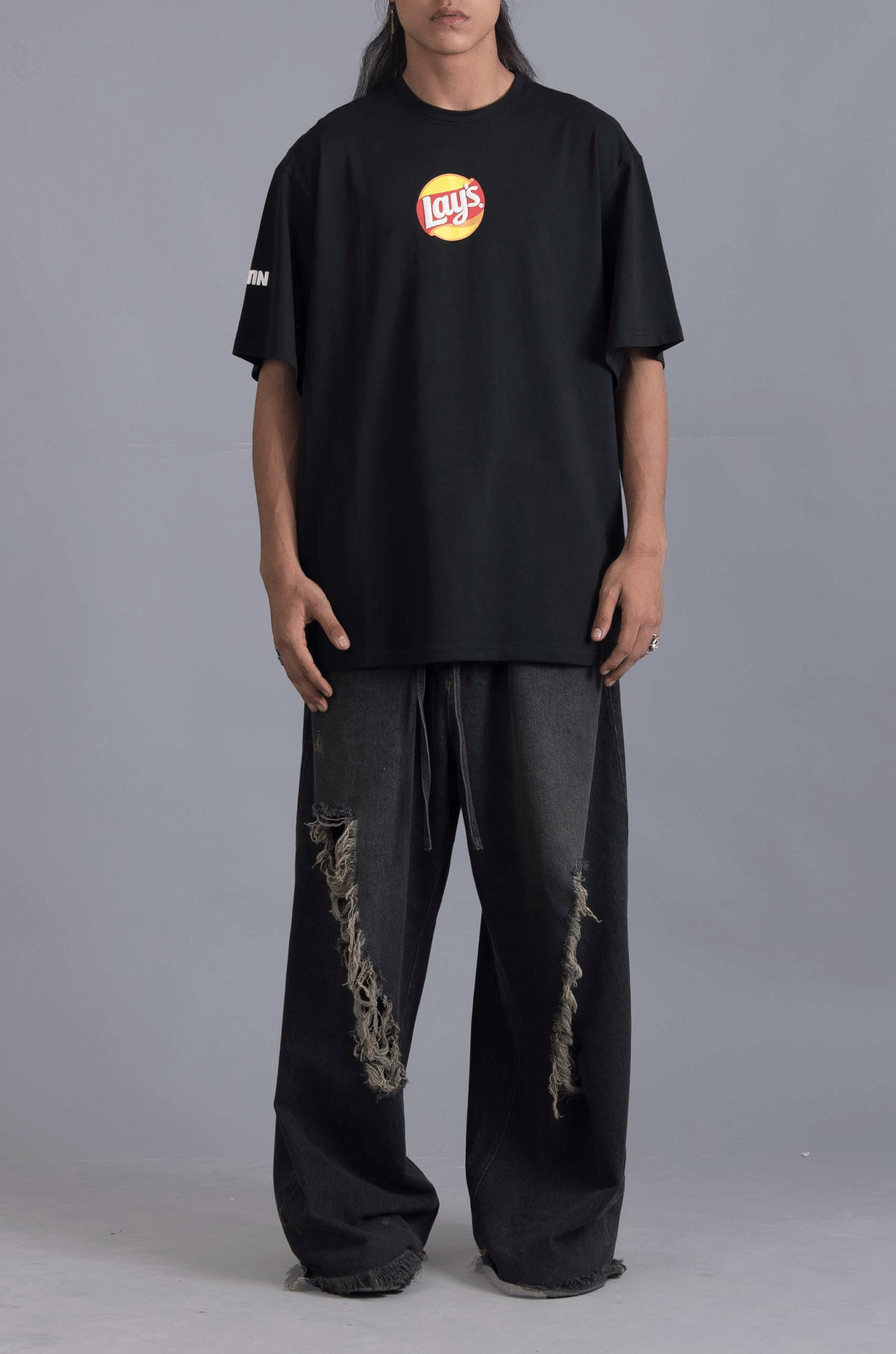 Monogram Lay's x HUEMN Monogram T - shirt (Black)