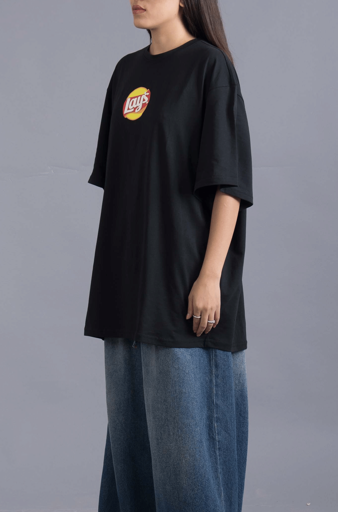 Monogram Lay's x HUEMN Monogram T - shirt (Black)