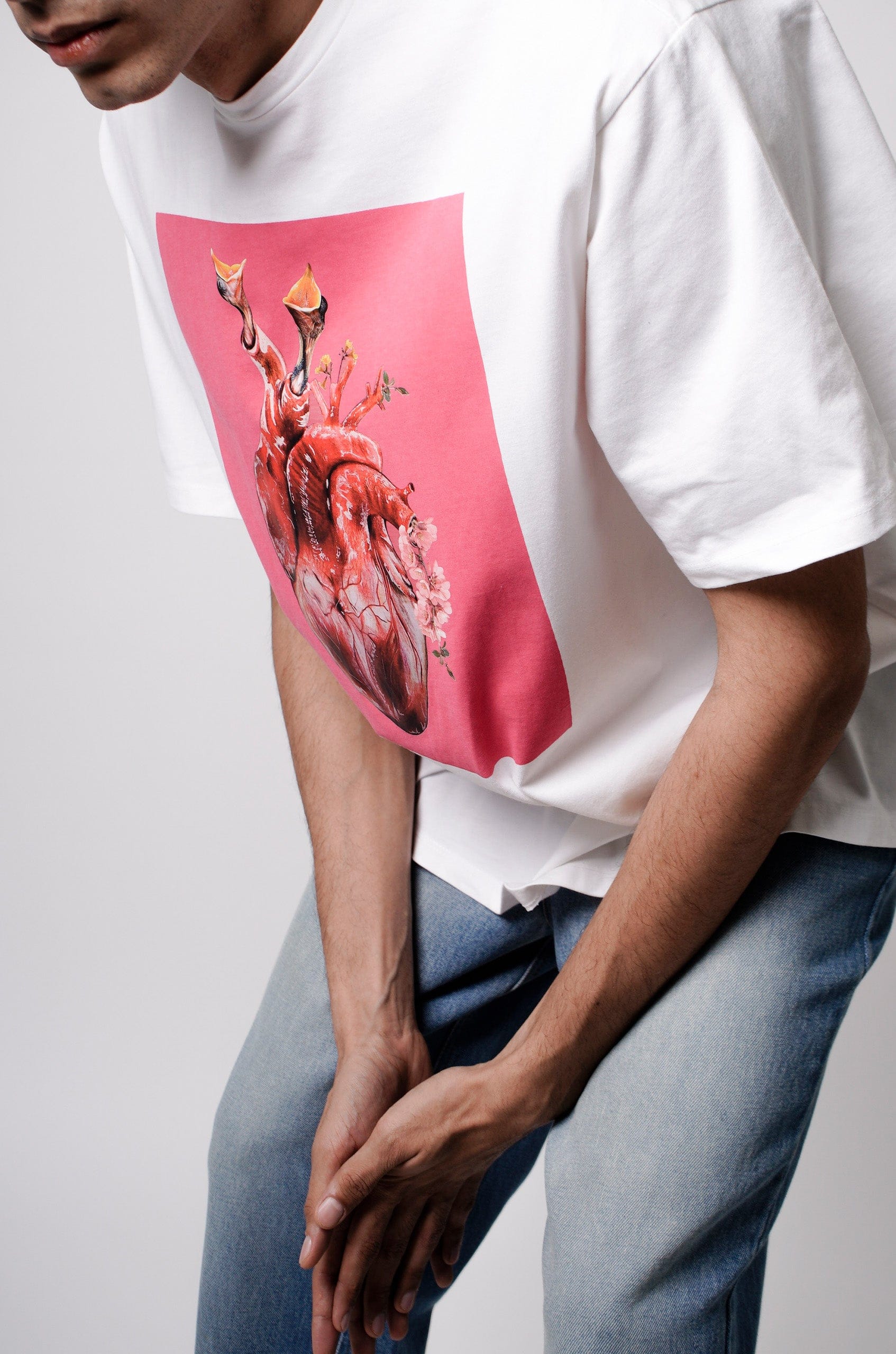 WHITE* Birth Of A Heart' T - Shirt (White)