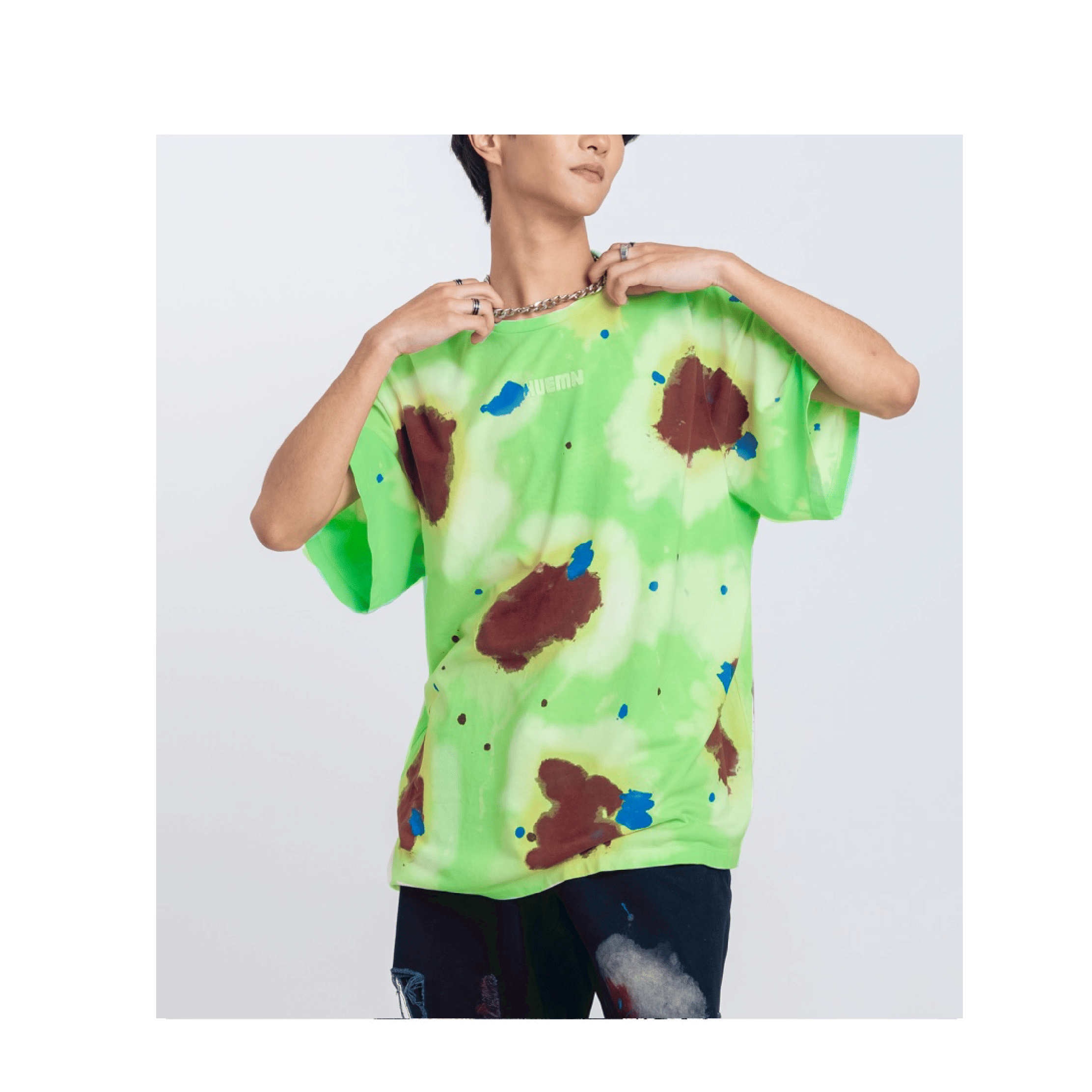 SVM & OC Huemn Blood Washed T - Shirt (Mint)