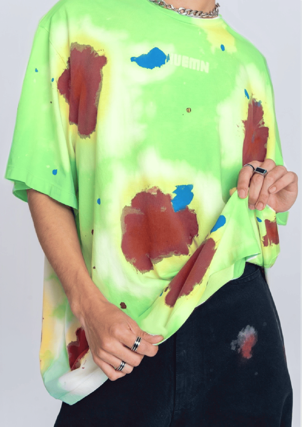 SVM & OC Huemn Blood Washed T - Shirt (Mint)