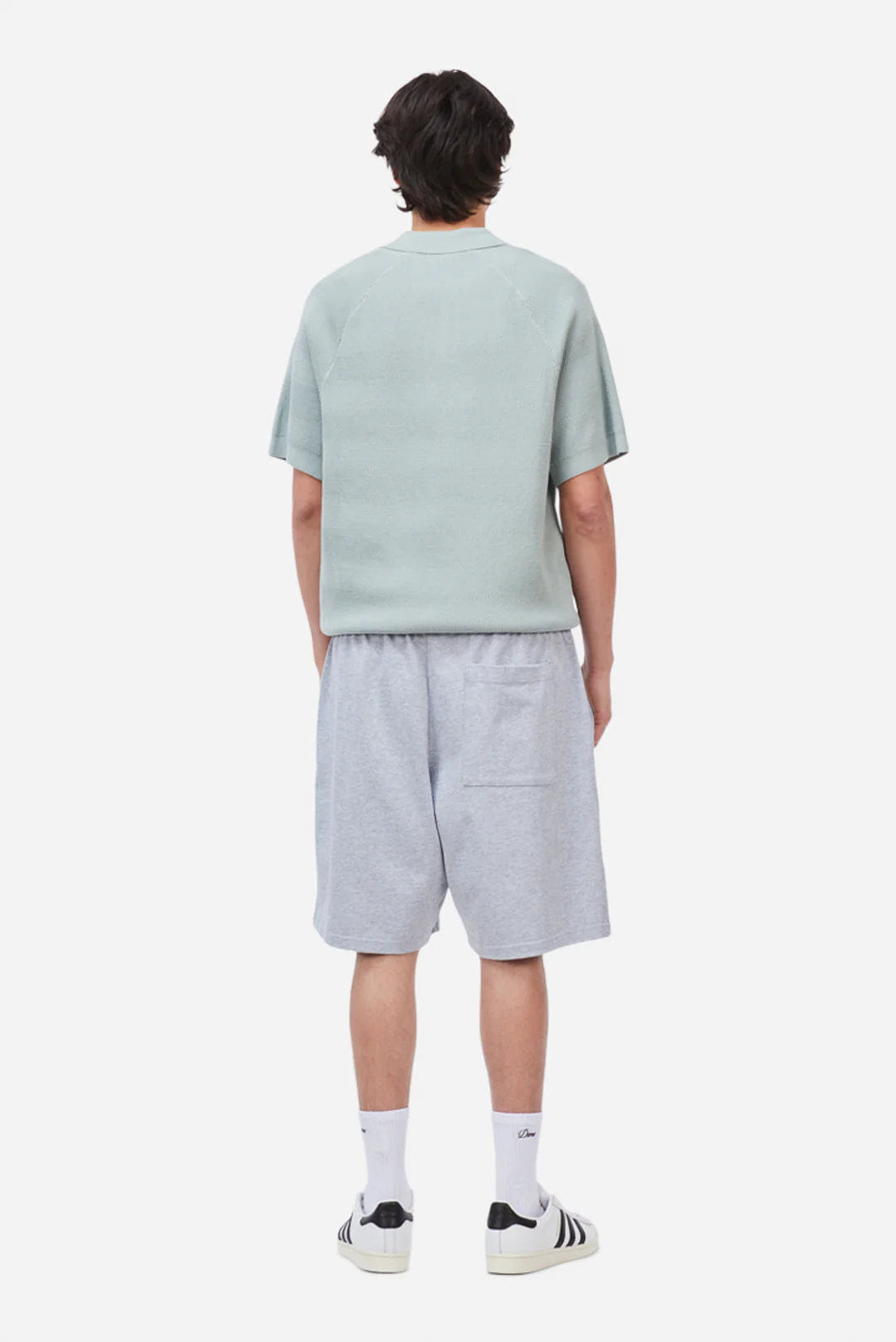 Dime MTL Cable Knit Polo Seafoam Polo