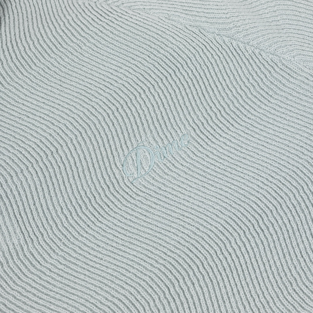 Dime MTL Cable Knit Polo Seafoam Polo