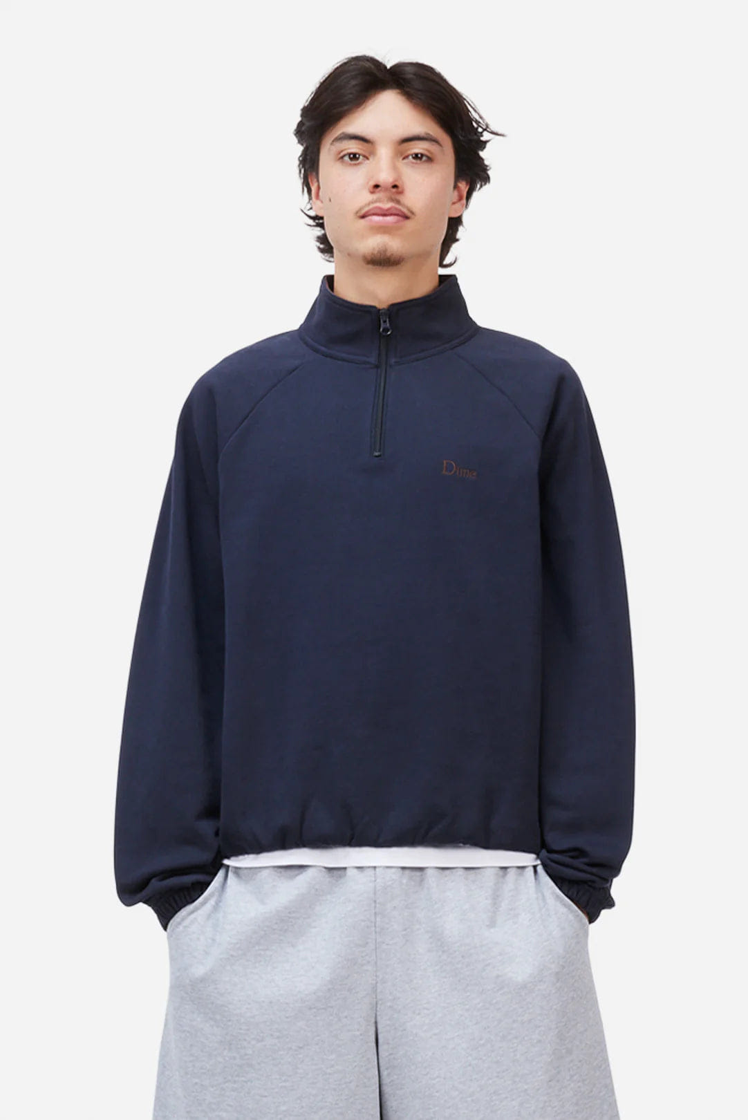 Dime MTL Classic Terry Quarter Zip Navy