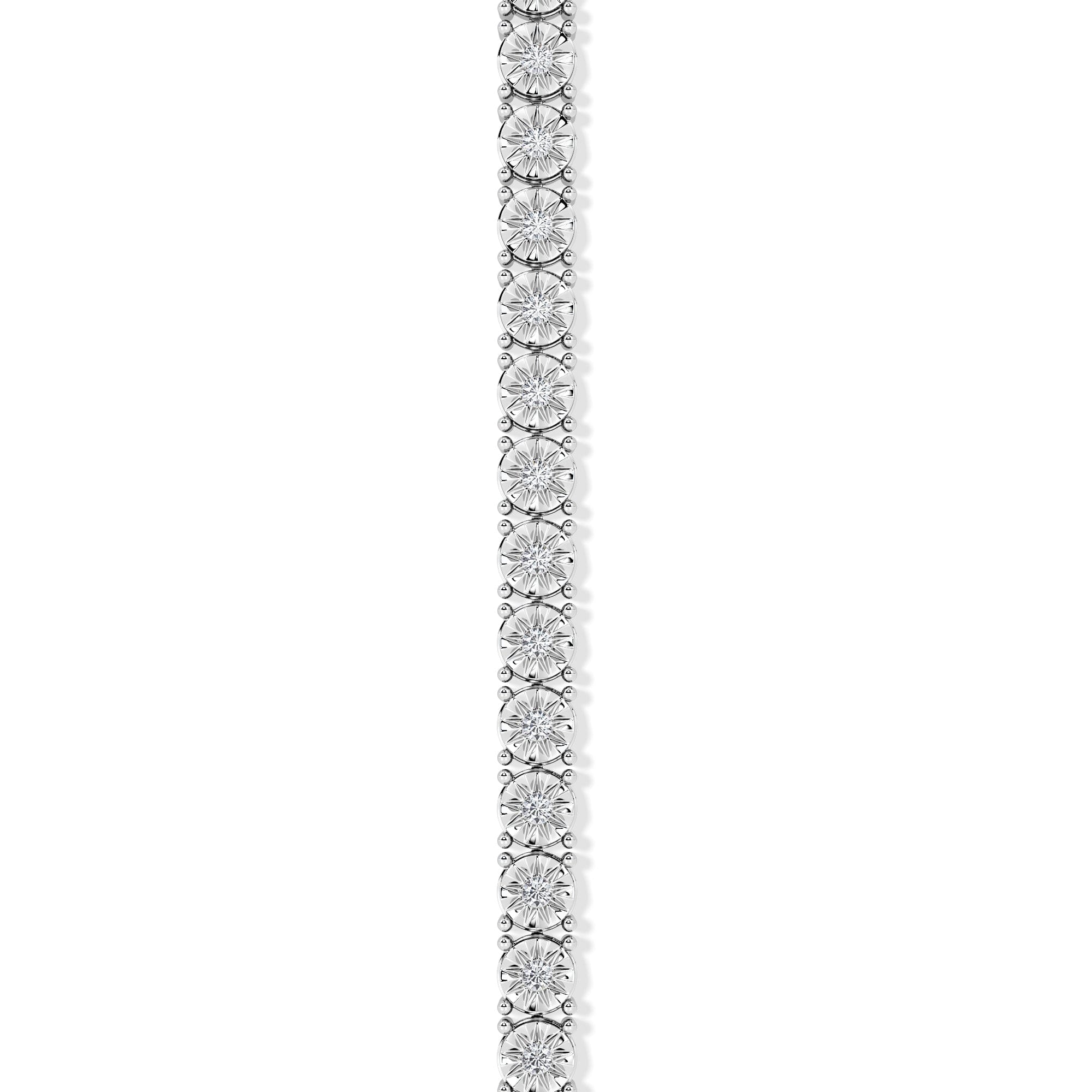 Diamond Brilliance Lab Silver Diamond Set 1.00ct Tennis Bracelet