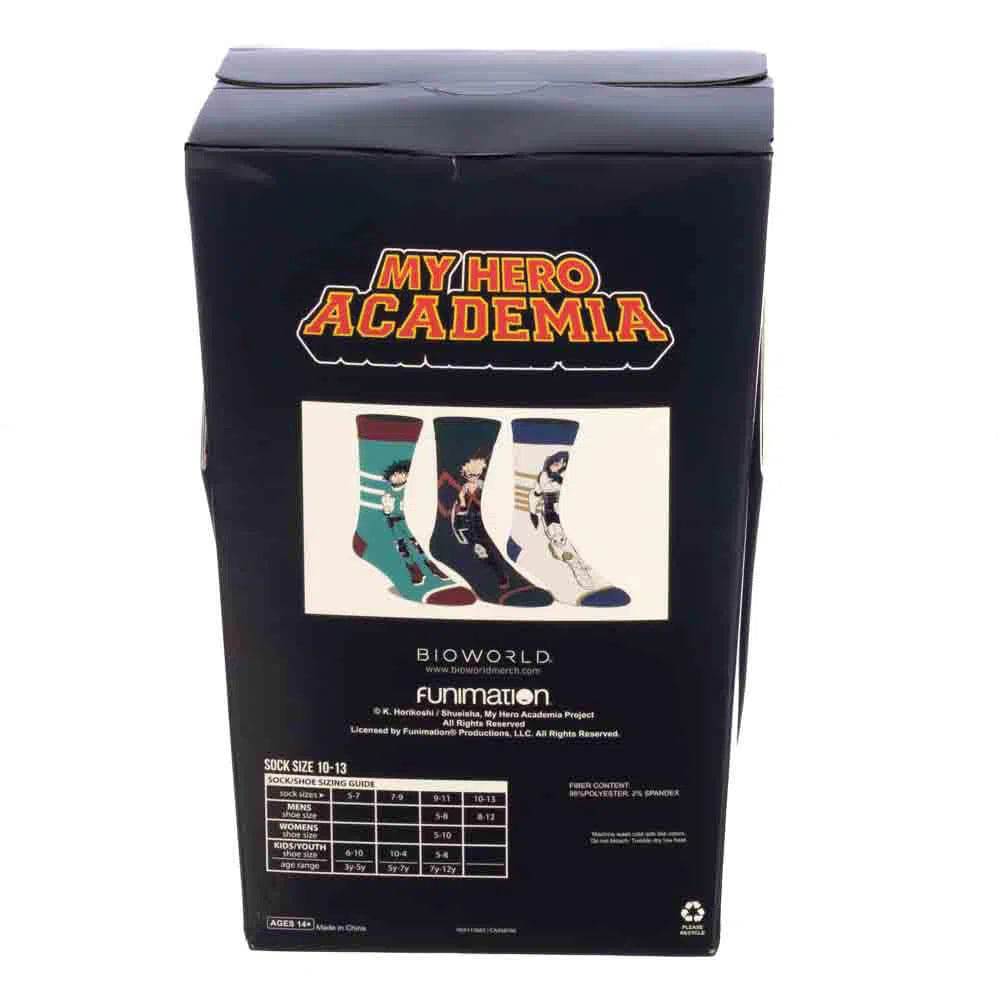 Bioworld My Hero Academia - Character Crew Socks Box Set (3 Pairs) - Bioworld