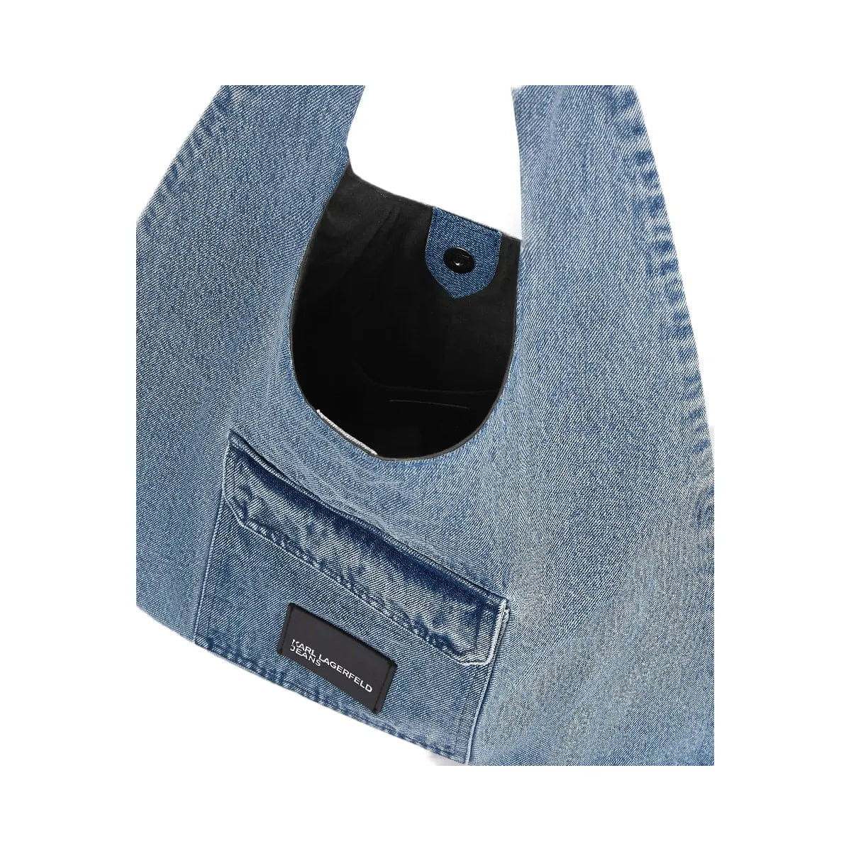 Karl Lagerfeld Denim Hobo Shopper Standard Blue Denim Light Denim